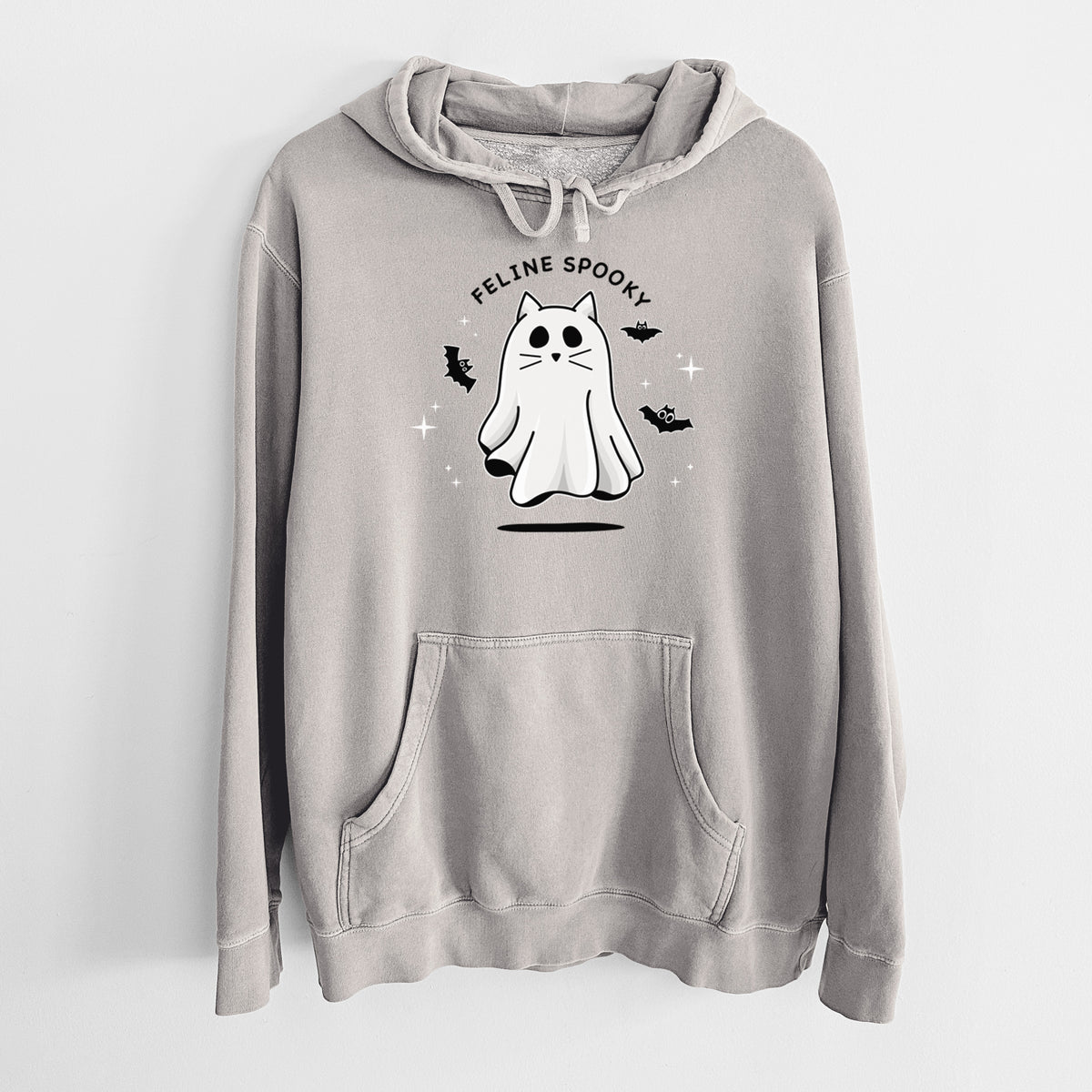 Vibrant Feline Spooky - Unisex Pigment Dyed Hoodie