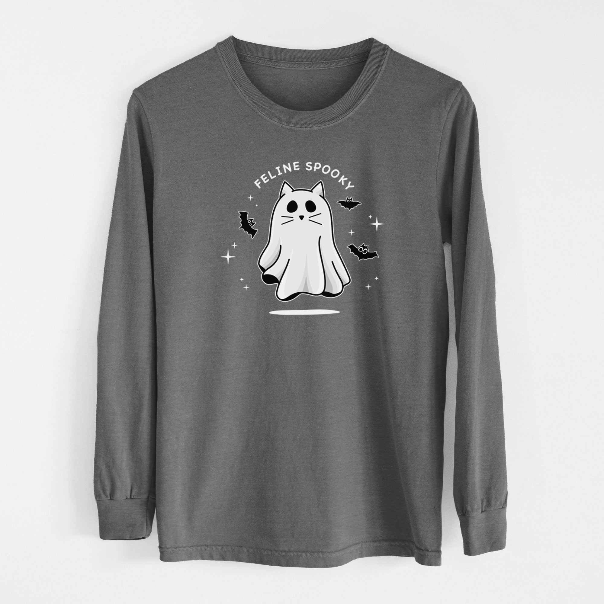 Vibrant Feline Spooky - Heavyweight 100% Cotton Long Sleeve