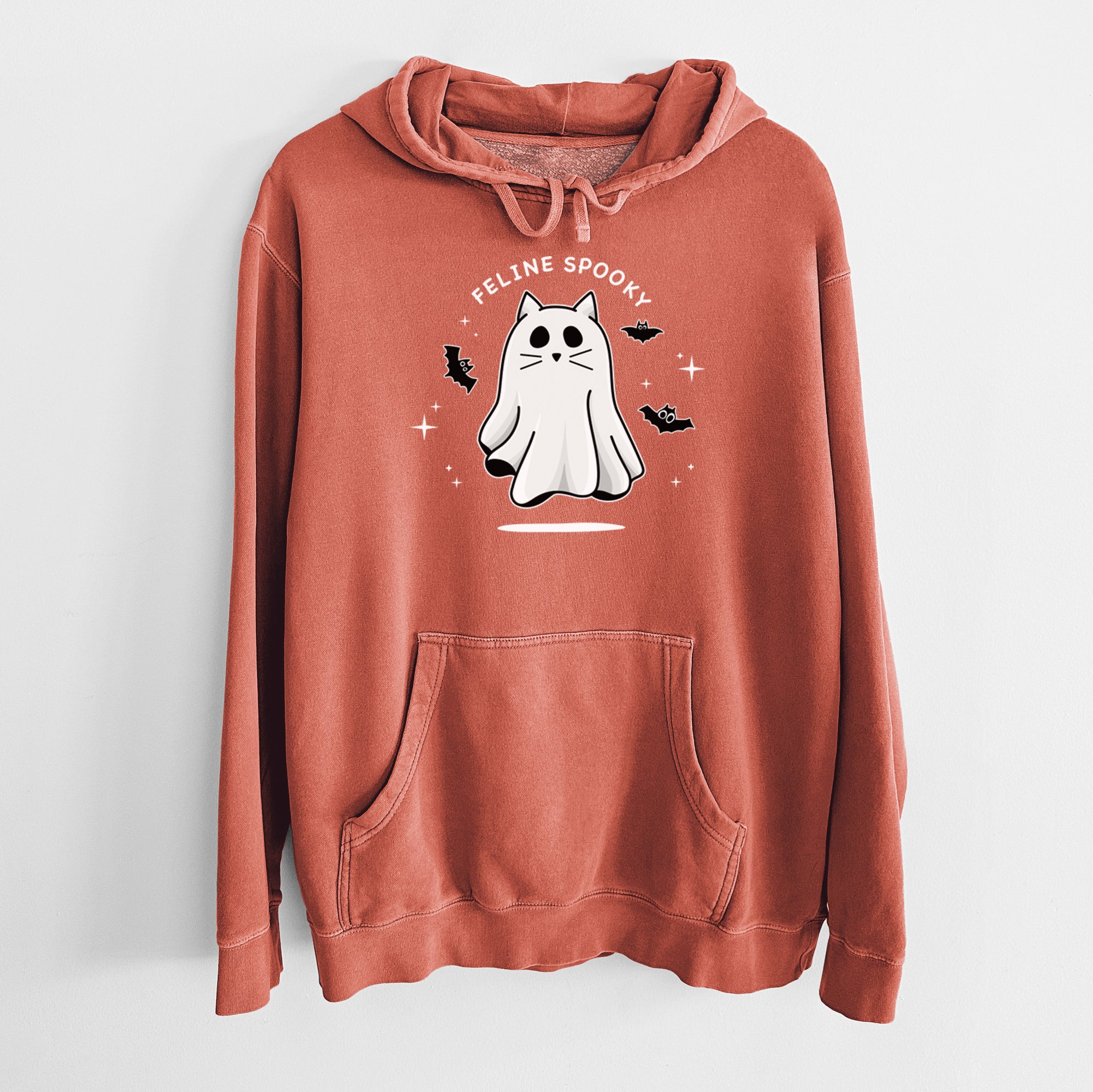 Vibrant Feline Spooky - Unisex Pigment Dyed Hoodie