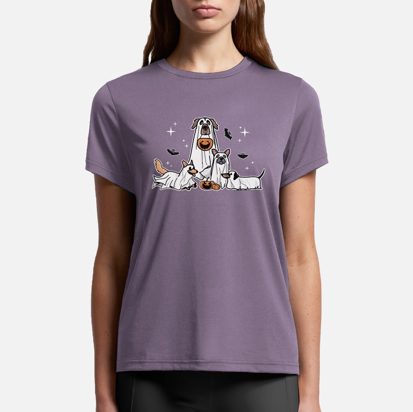 Vibrant Ghost Pups - Womens Everyday Maple Tee