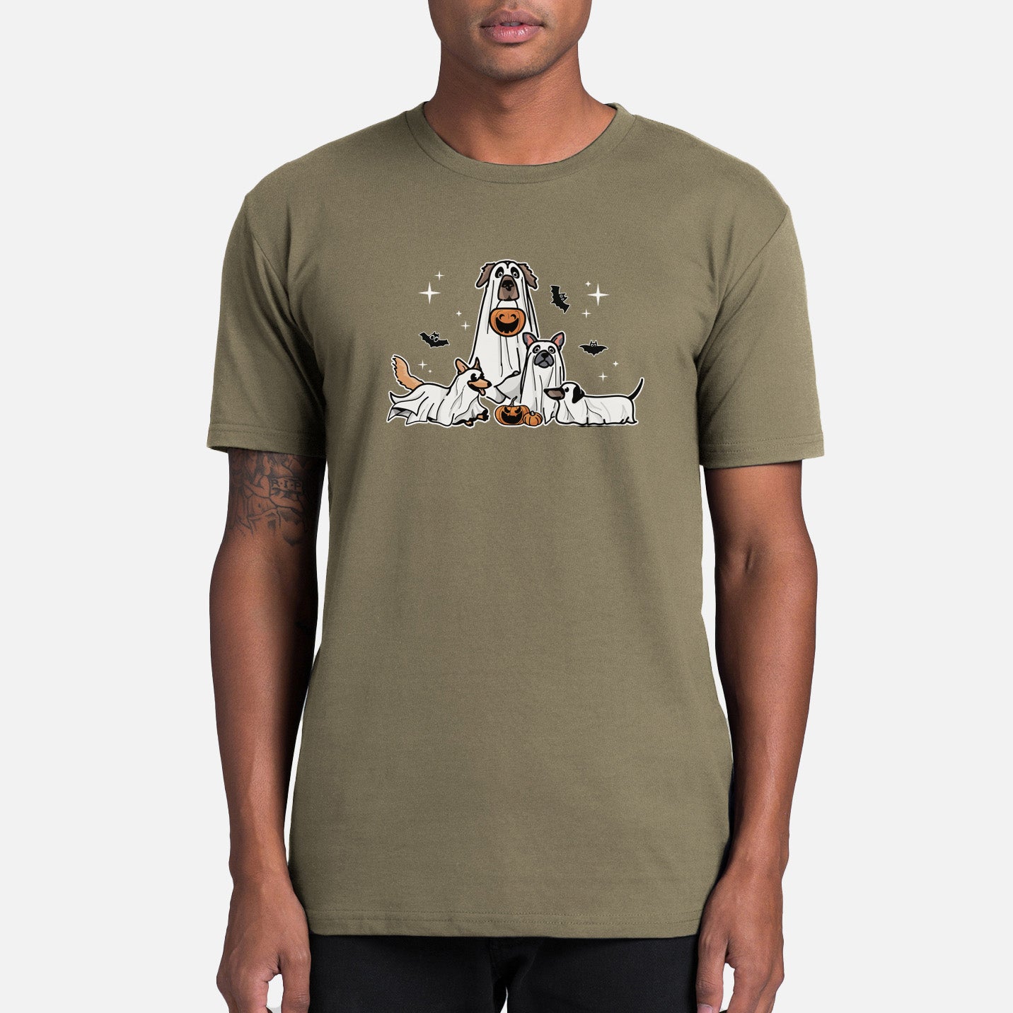 Vibrant Ghost Pups - Mens Everyday Staple Tee