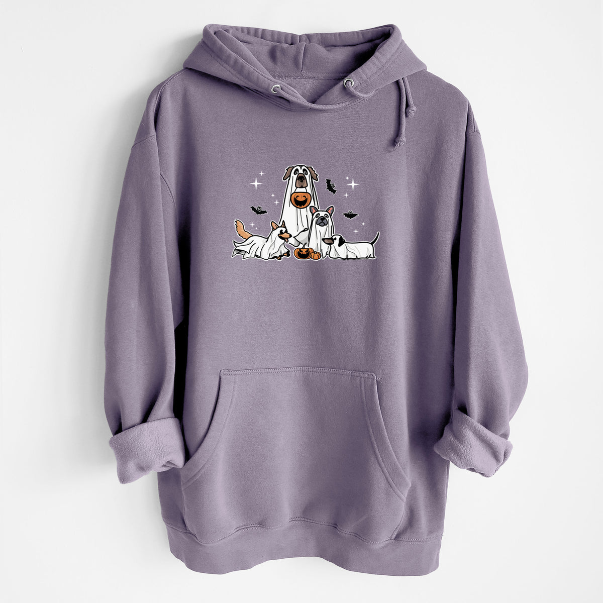 Vibrant Ghost Pups - Heavyweight Fleece Hoodie