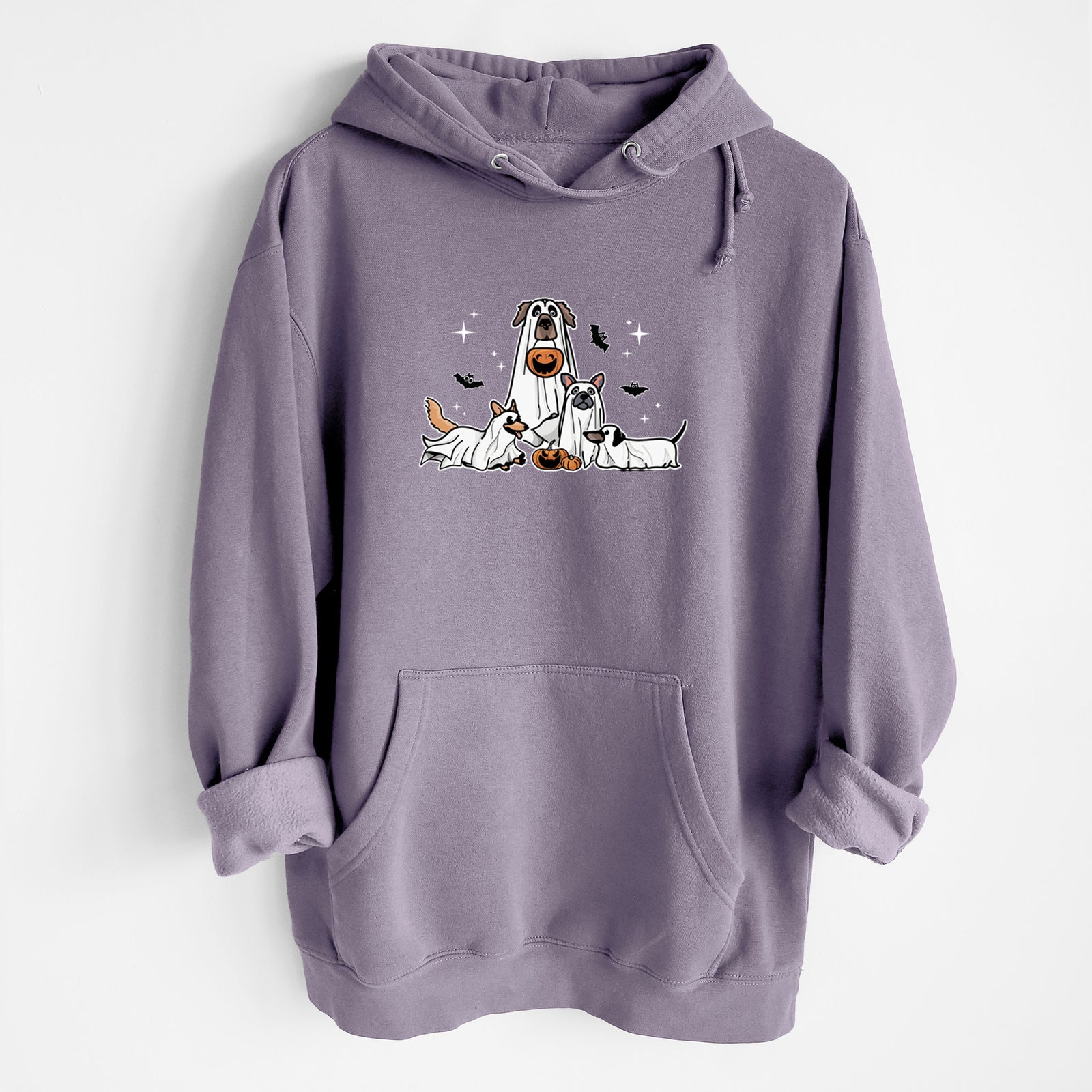Vibrant Ghost Pups - Heavyweight Fleece Hoodie