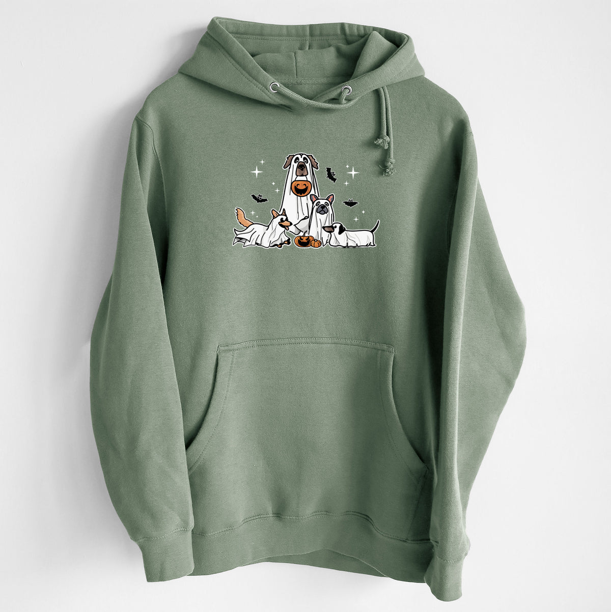 Vibrant Ghost Pups - Heavyweight Fleece Hoodie