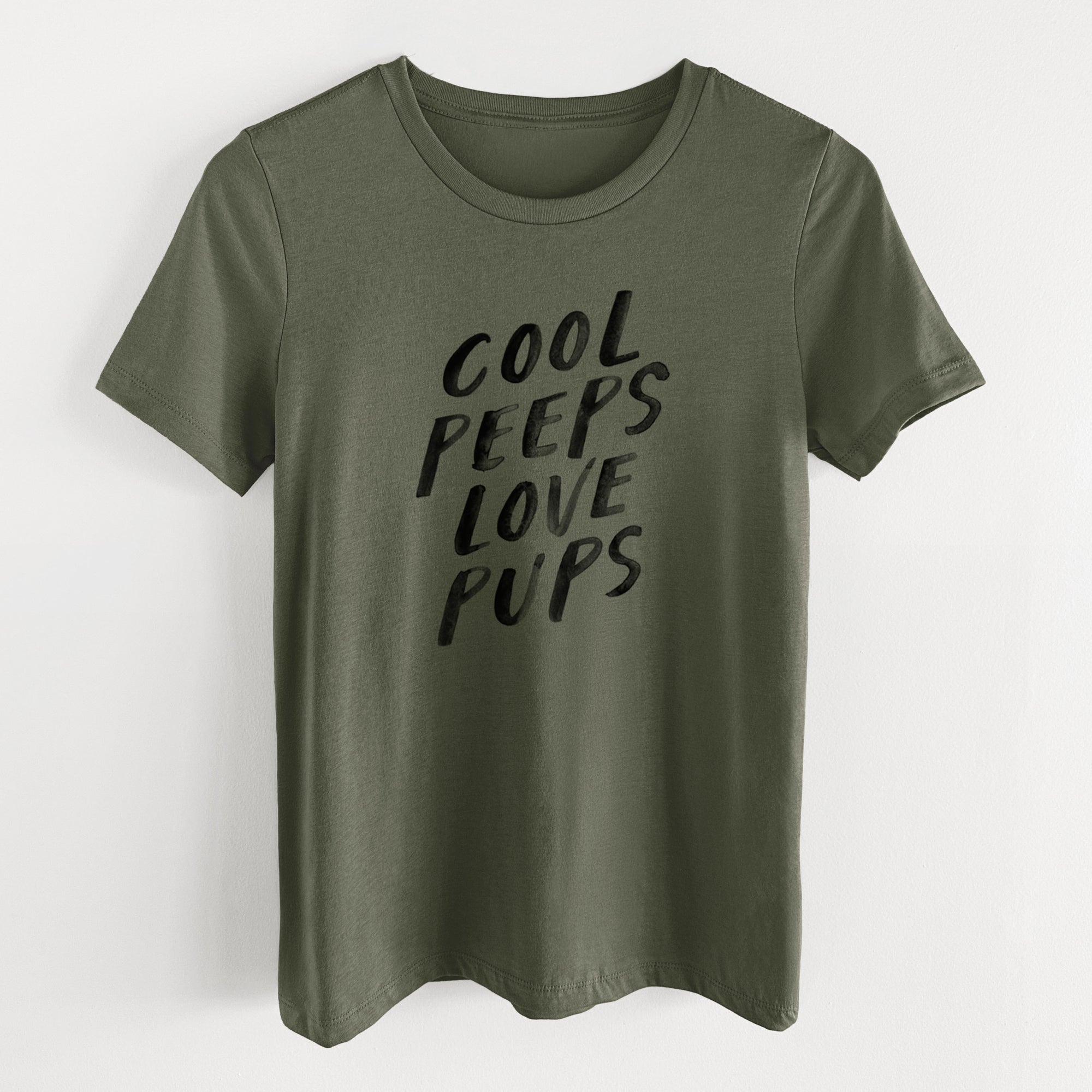 Cool Peeps Love Pups - Women's Lightweight Relaxed Fit 100% Cotton Crewneck