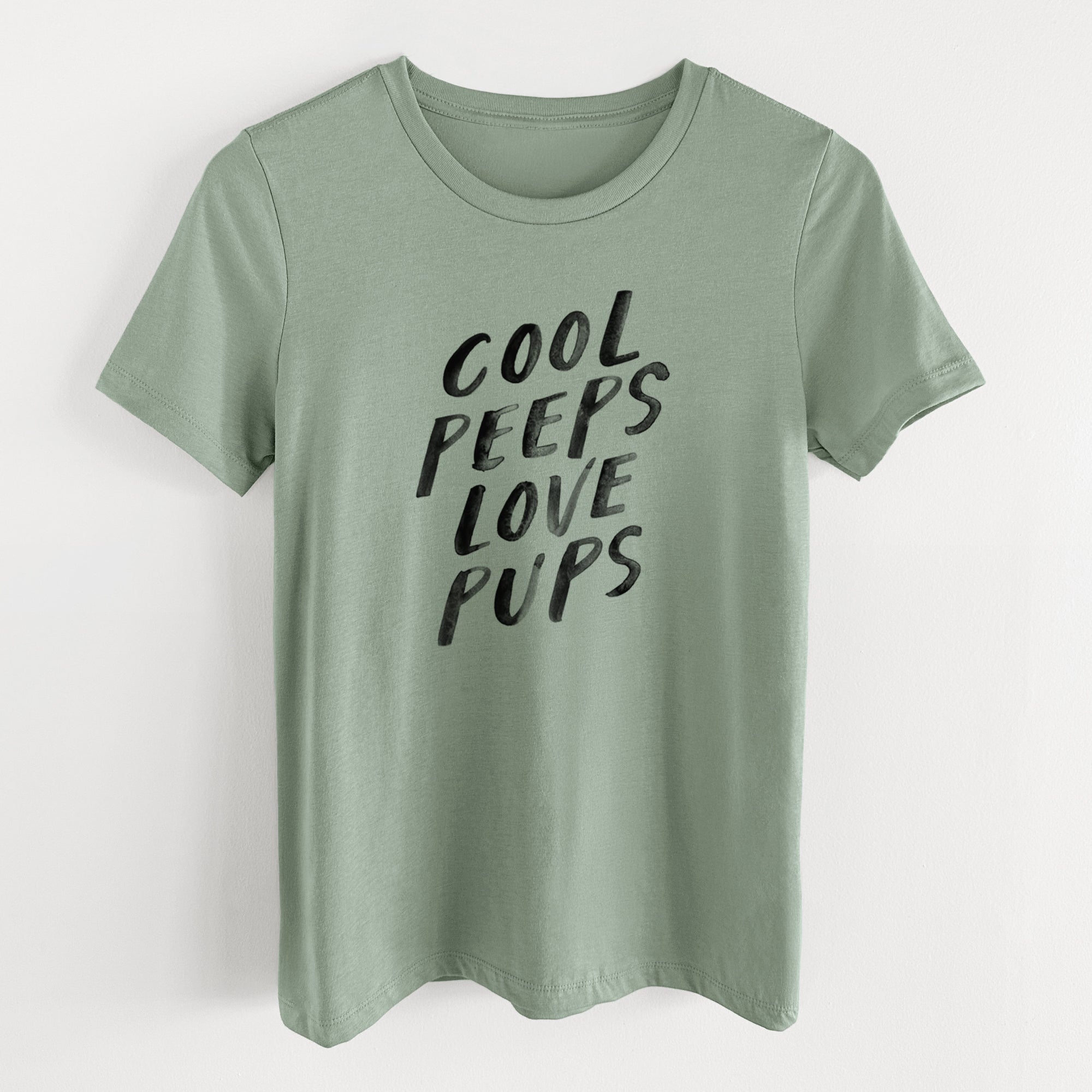 Cool Peeps Love Pups - Women's Lightweight Relaxed Fit 100% Cotton Crewneck