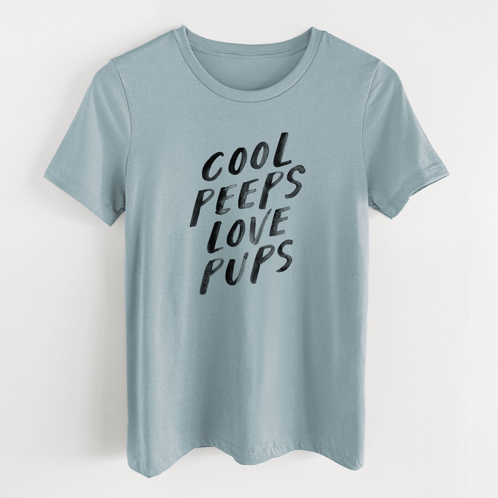 Cool Peeps Love Pups - Women's Lightweight Relaxed Fit 100% Cotton Crewneck