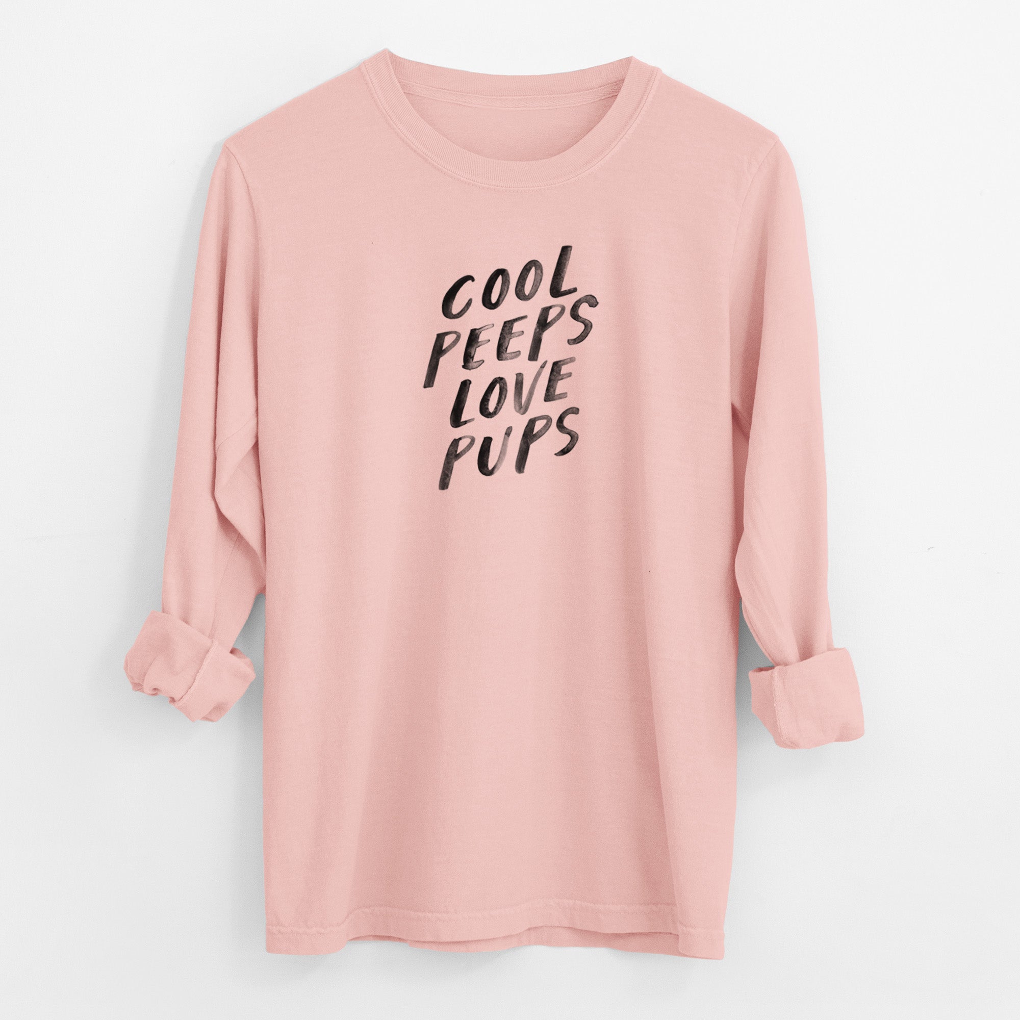 Cool Peeps Love Pups - Men's Heavyweight 100% Cotton Long Sleeve