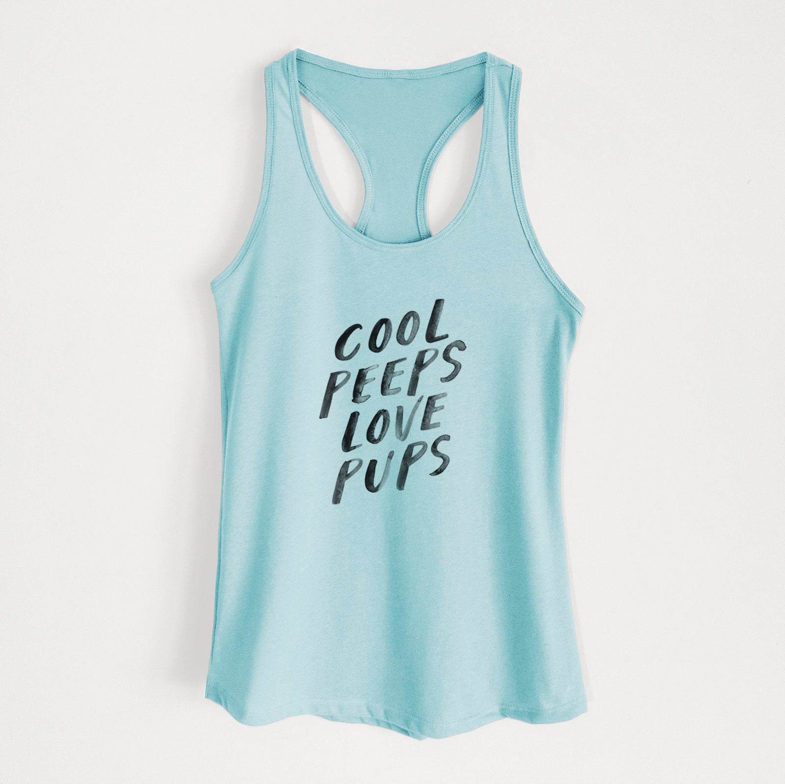 Cool Peeps Love Pups - Women's Racerback Tanktop