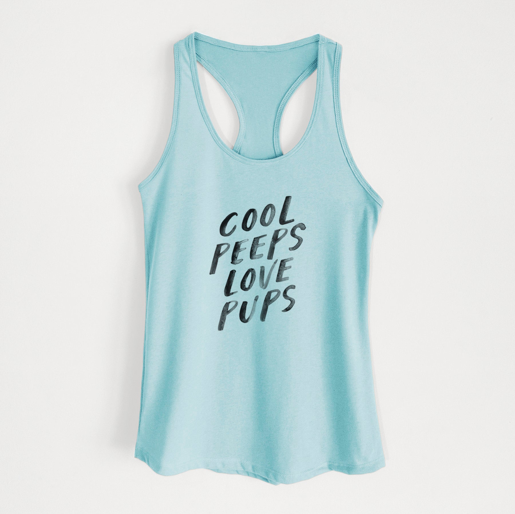 Cool Peeps Love Pups - Women's Racerback Tanktop