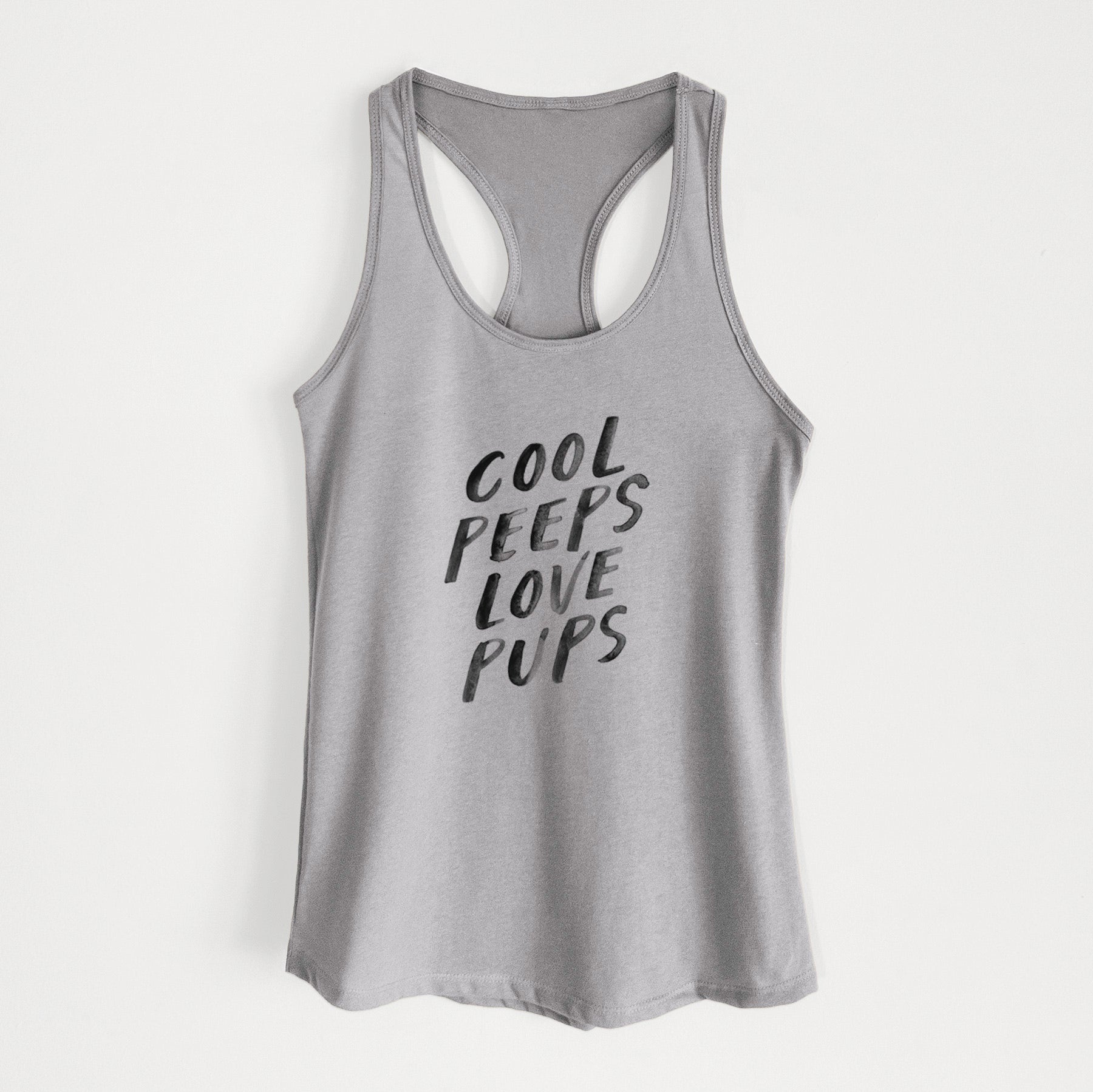 Cool Peeps Love Pups - Women's Racerback Tanktop