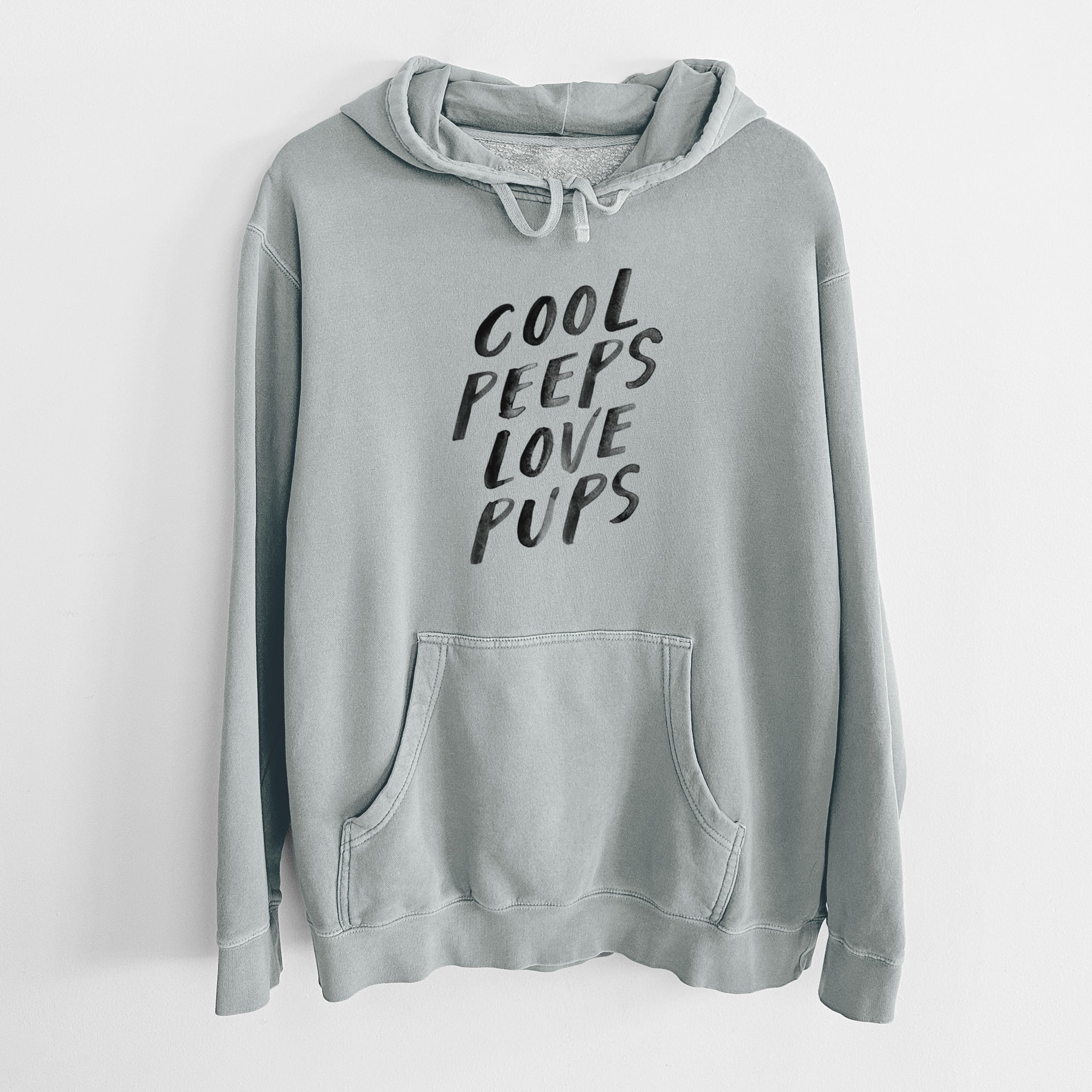 Cool Peeps Love Pups - Unisex Pigment Dyed Hoodie