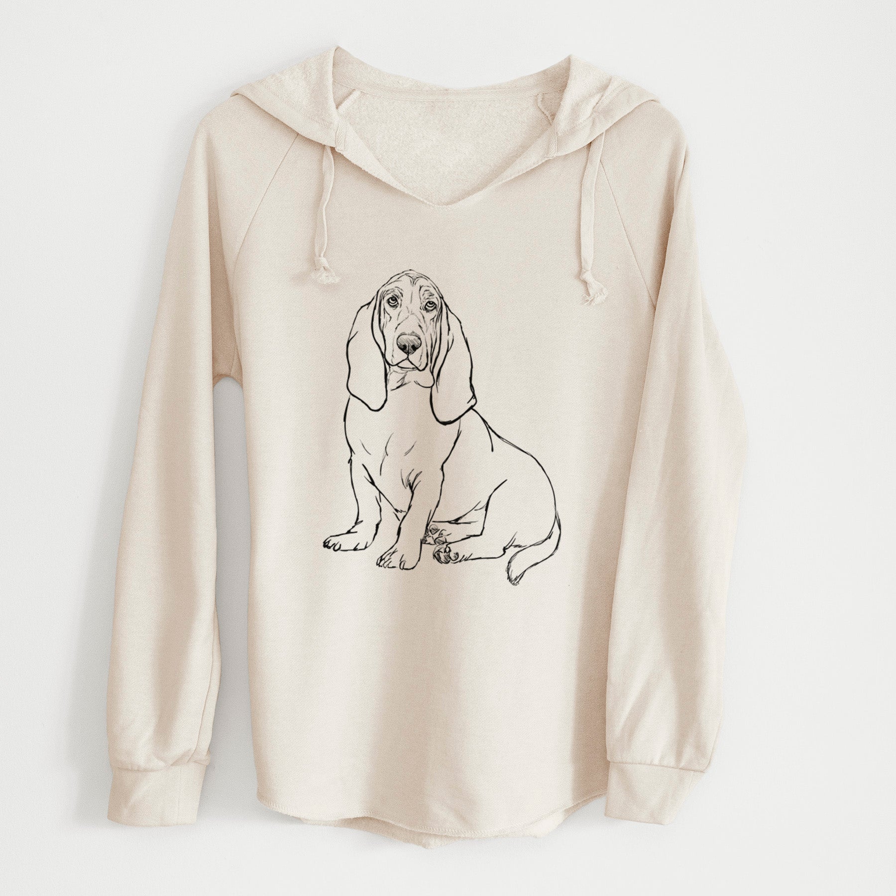 Doodled Blueberry the Basset Hound - Cali Wave Hooded Sweatshirt