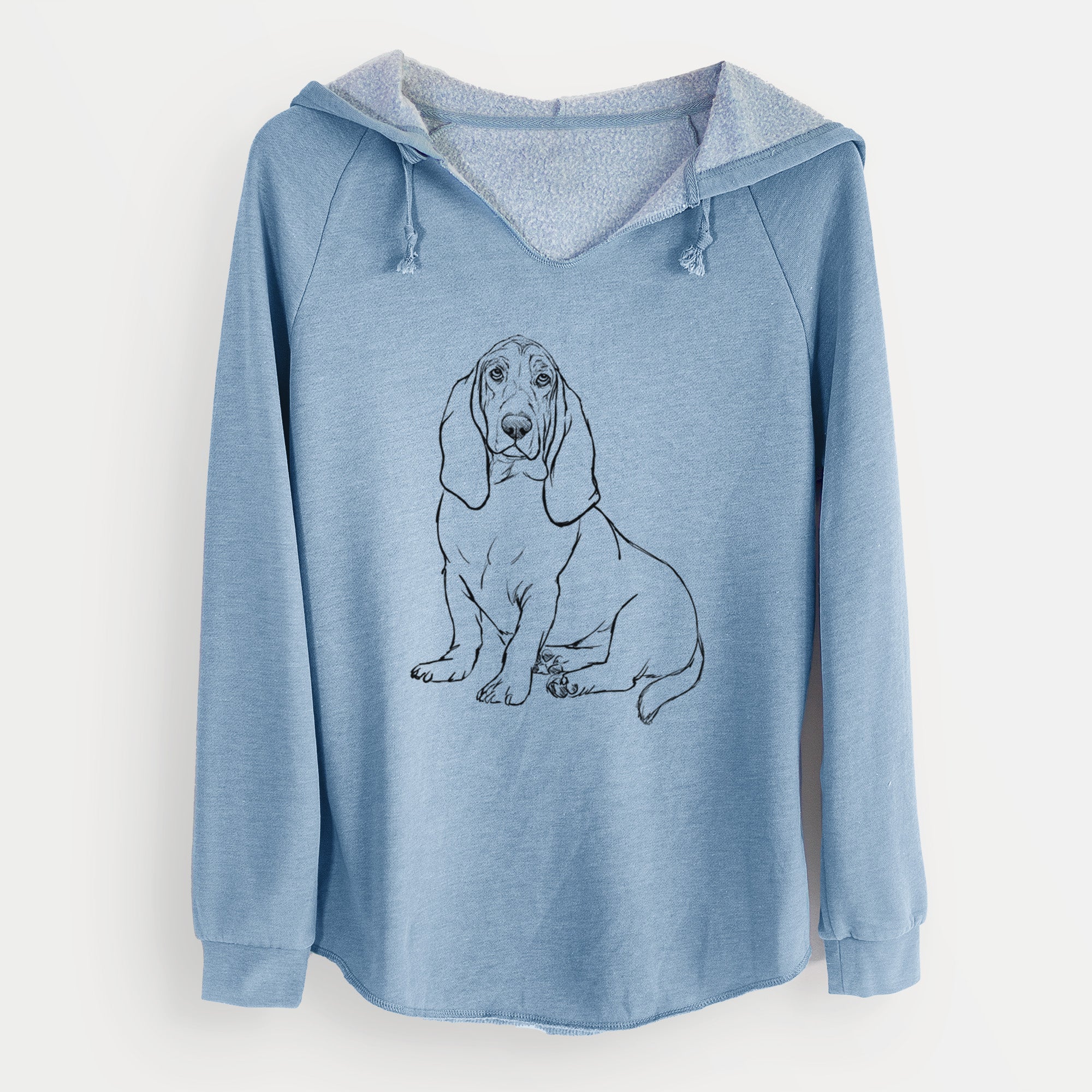 Doodled Blueberry the Basset Hound - Cali Wave Hooded Sweatshirt