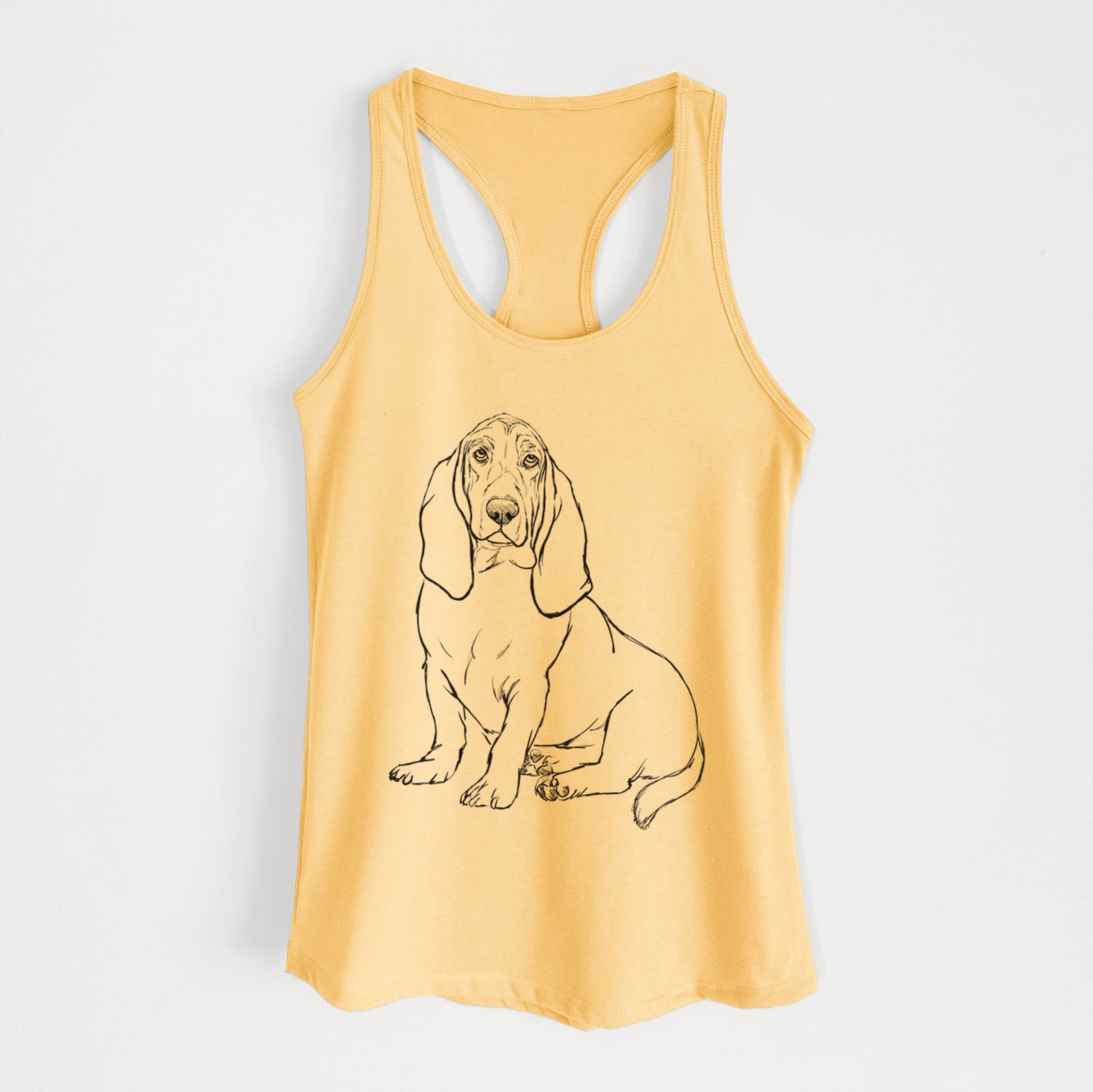 Doodled Blueberry the Basset Hound - Women's Racerback Tanktop