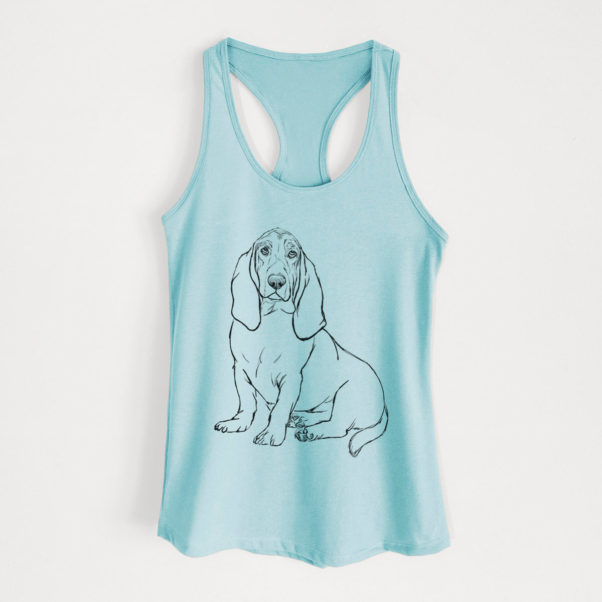 Doodled Blueberry the Basset Hound - Women&#39;s Racerback Tanktop