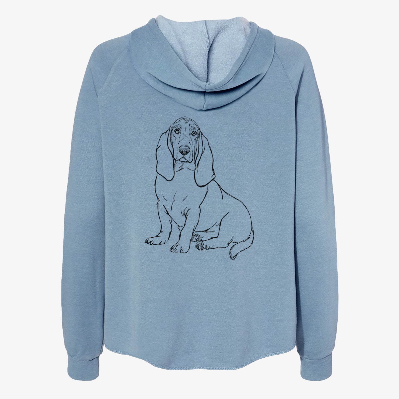Doodled Blueberry the Basset Hound - Women's Cali Wave Zip-Up Sweatshirt