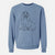 Doodled Blueberry the Basset Hound - Unisex Pigment Dyed Crew Sweatshirt