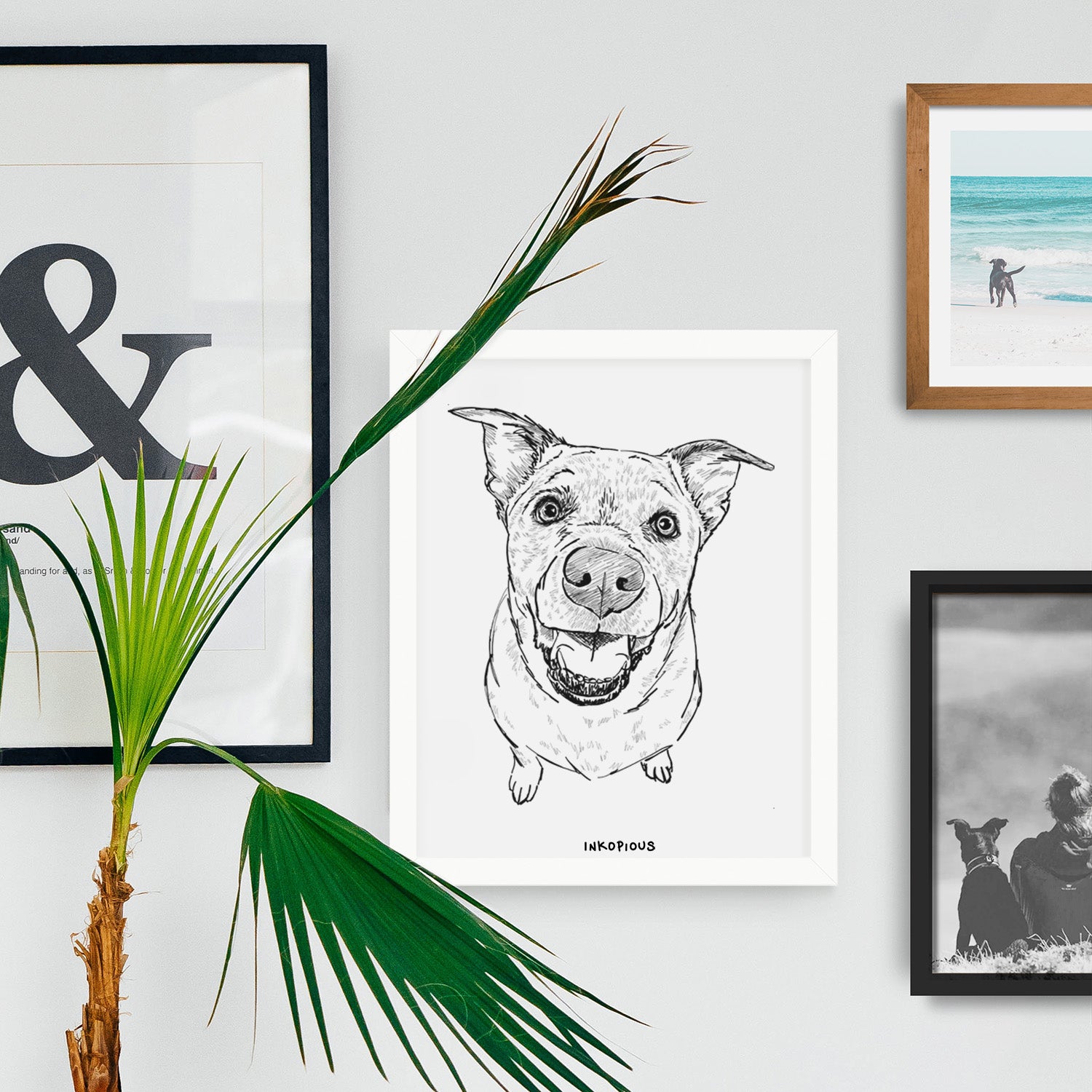 Doodled Boulder the Boxer/Heeler/Corgi Art Print