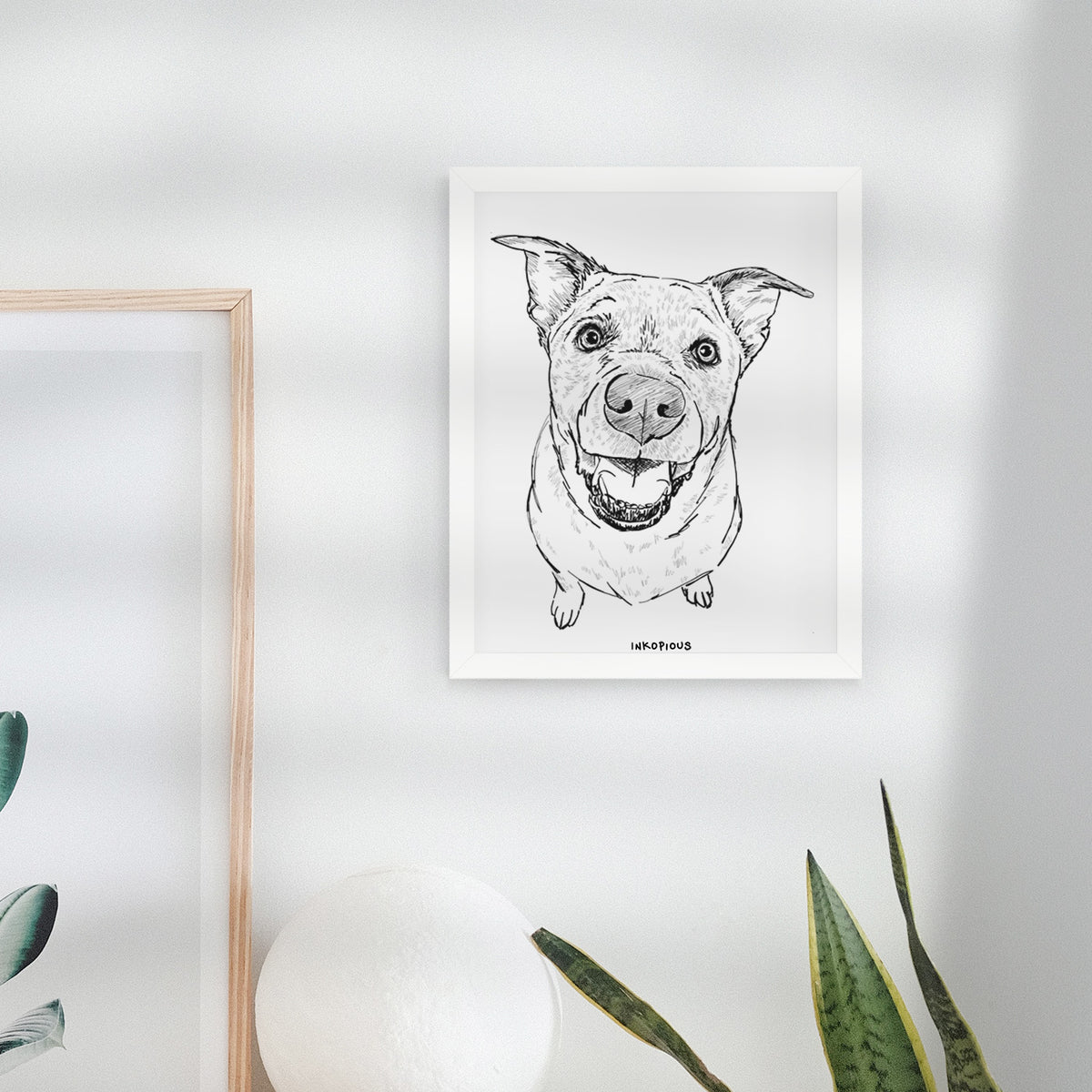 Doodled Boulder the Boxer/Heeler/Corgi Art Print
