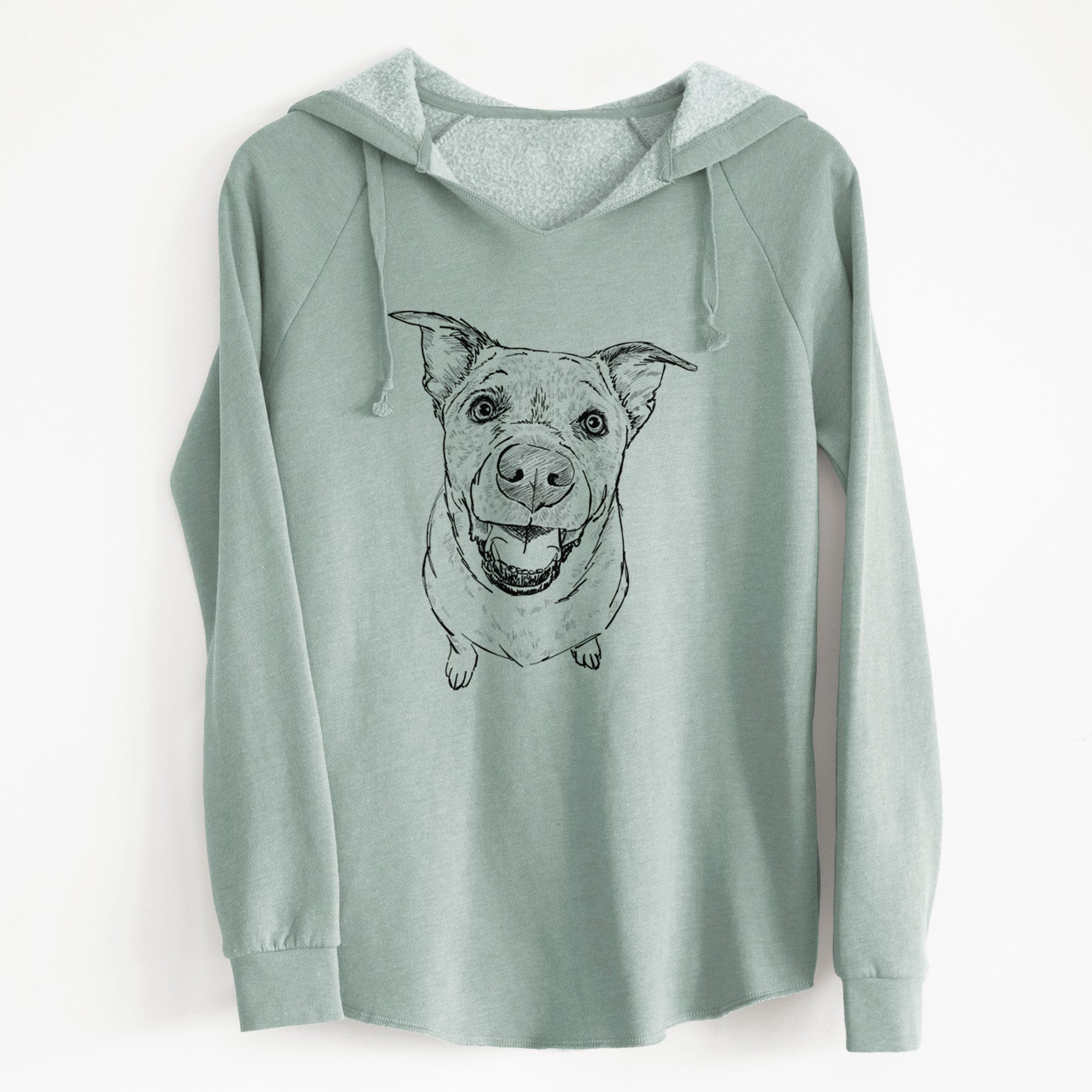 Doodled Boulder the Boxer/Heeler/Corgi - Cali Wave Hooded Sweatshirt