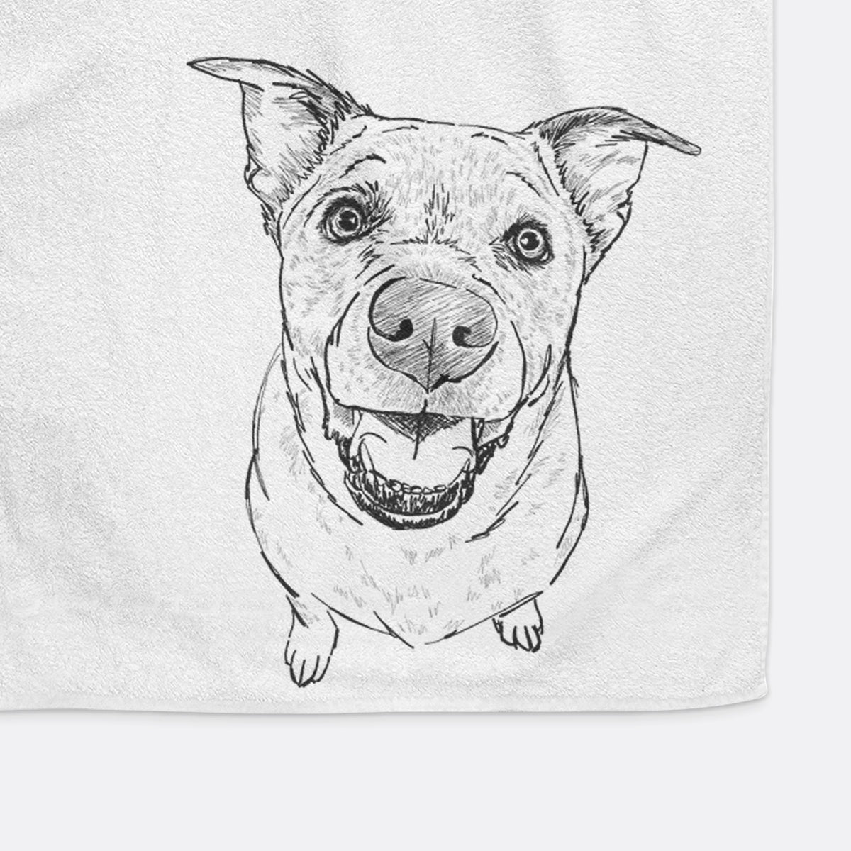 Doodled Boulder the Boxer/Heeler/Corgi Decorative Hand Towel