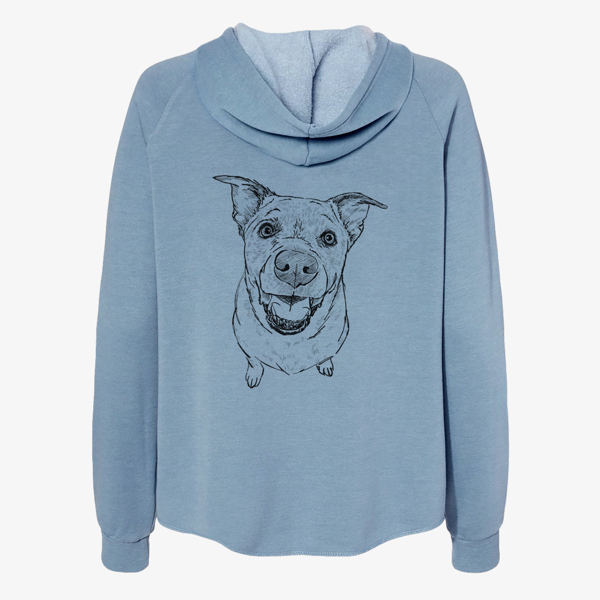 Doodled Boulder the Boxer/Heeler/Corgi - Women's Cali Wave Zip-Up Sweatshirt