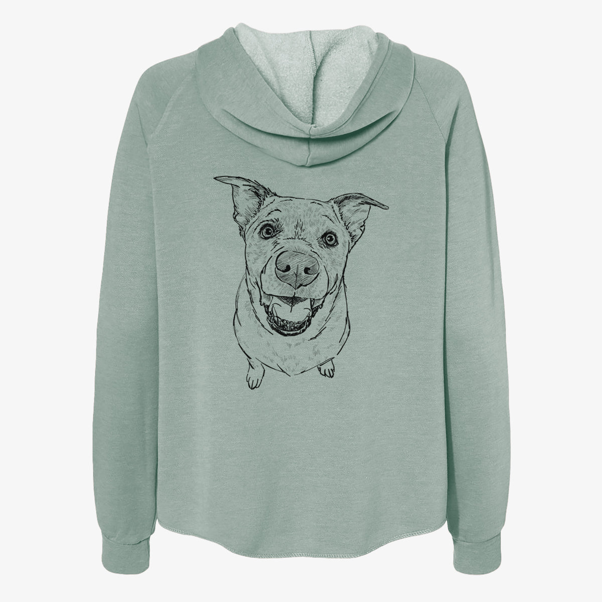 Doodled Boulder the Boxer/Heeler/Corgi - Women's Cali Wave Zip-Up Sweatshirt