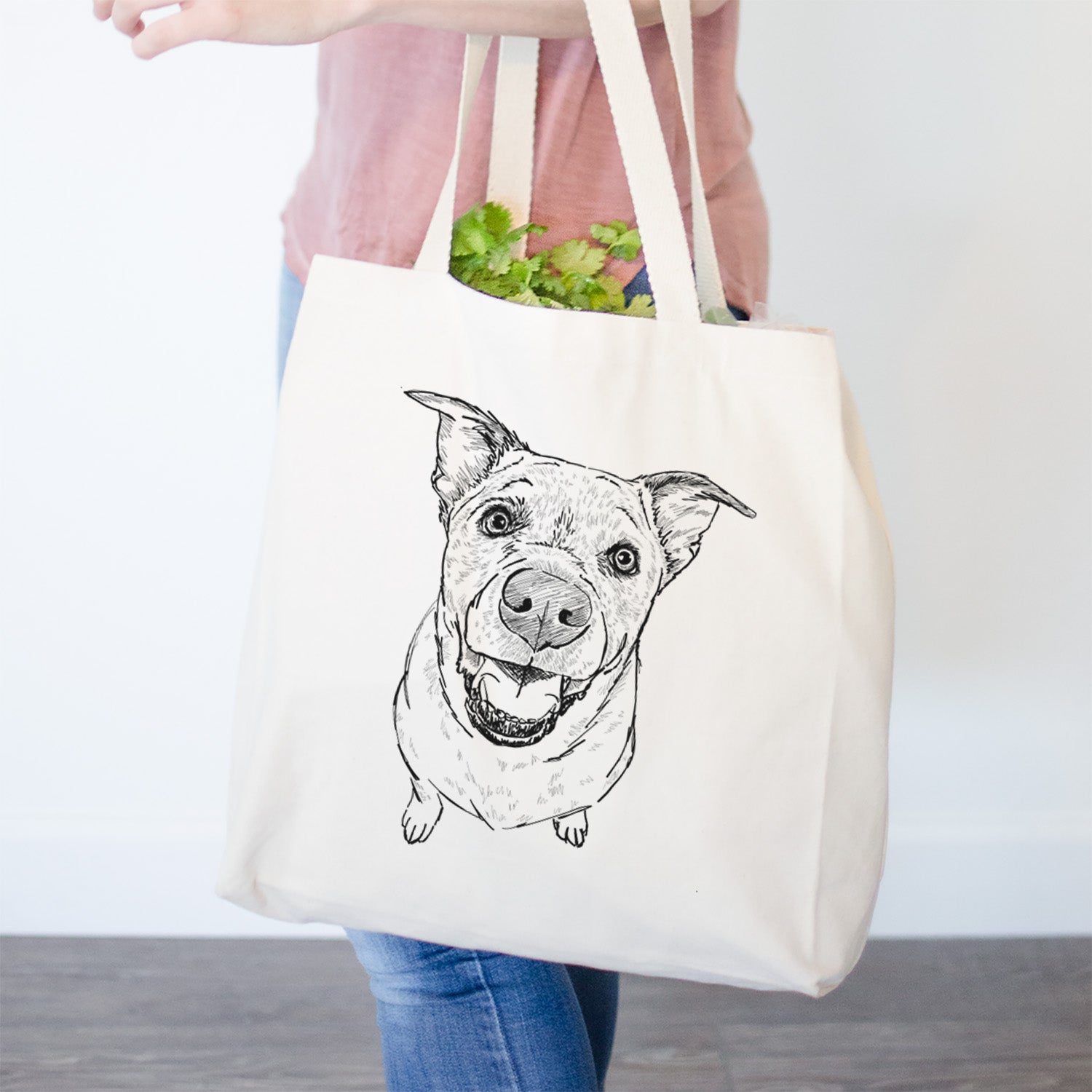 Doodled Boulder the Boxer/Heeler/Corgi - Tote Bag