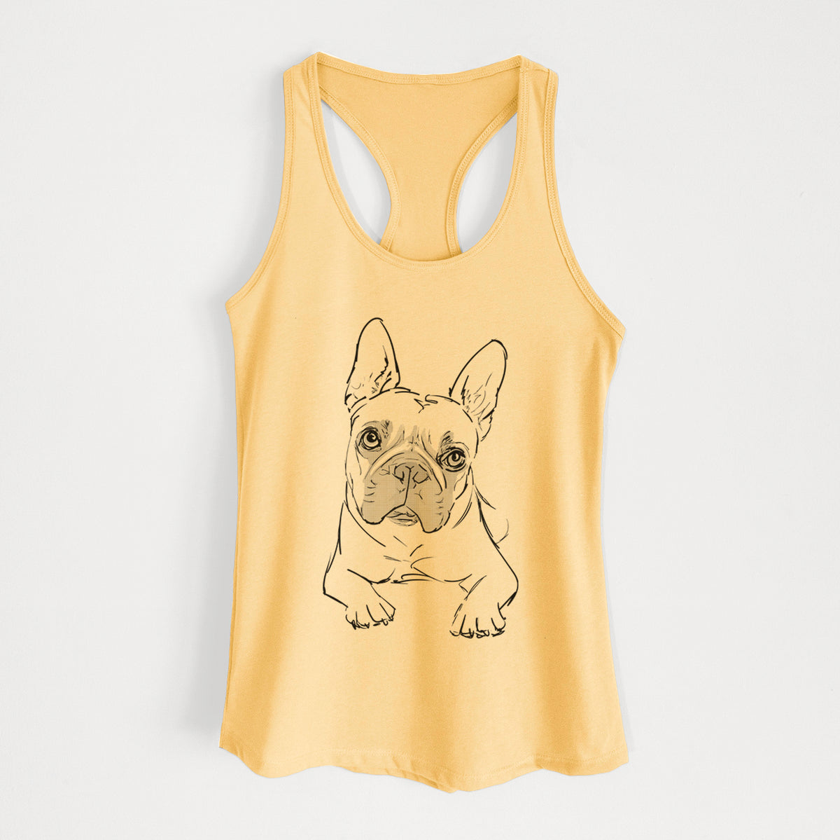 Doodled Buster the French Bulldog - Women's Racerback Tanktop