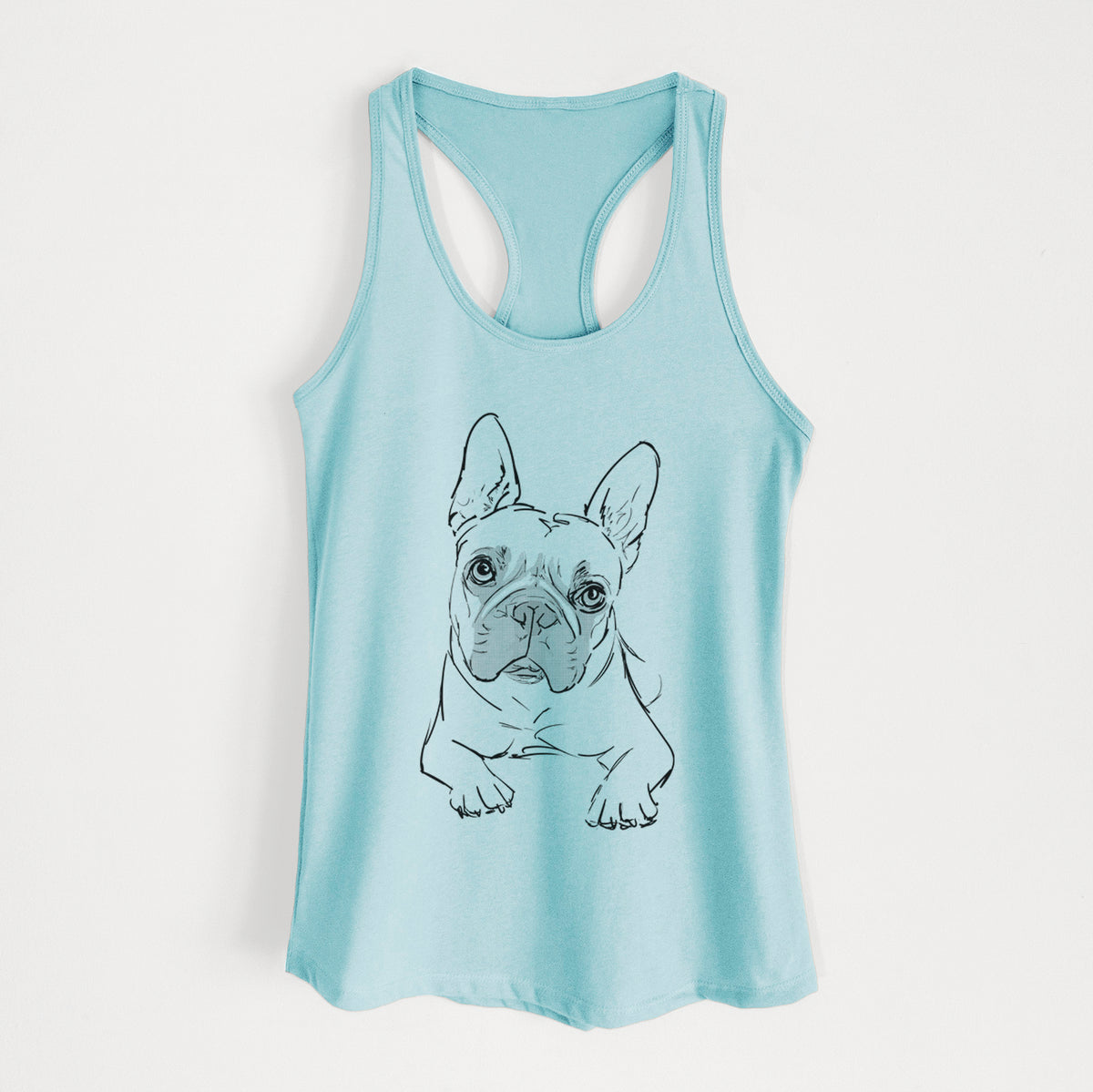 Doodled Buster the French Bulldog - Women&#39;s Racerback Tanktop