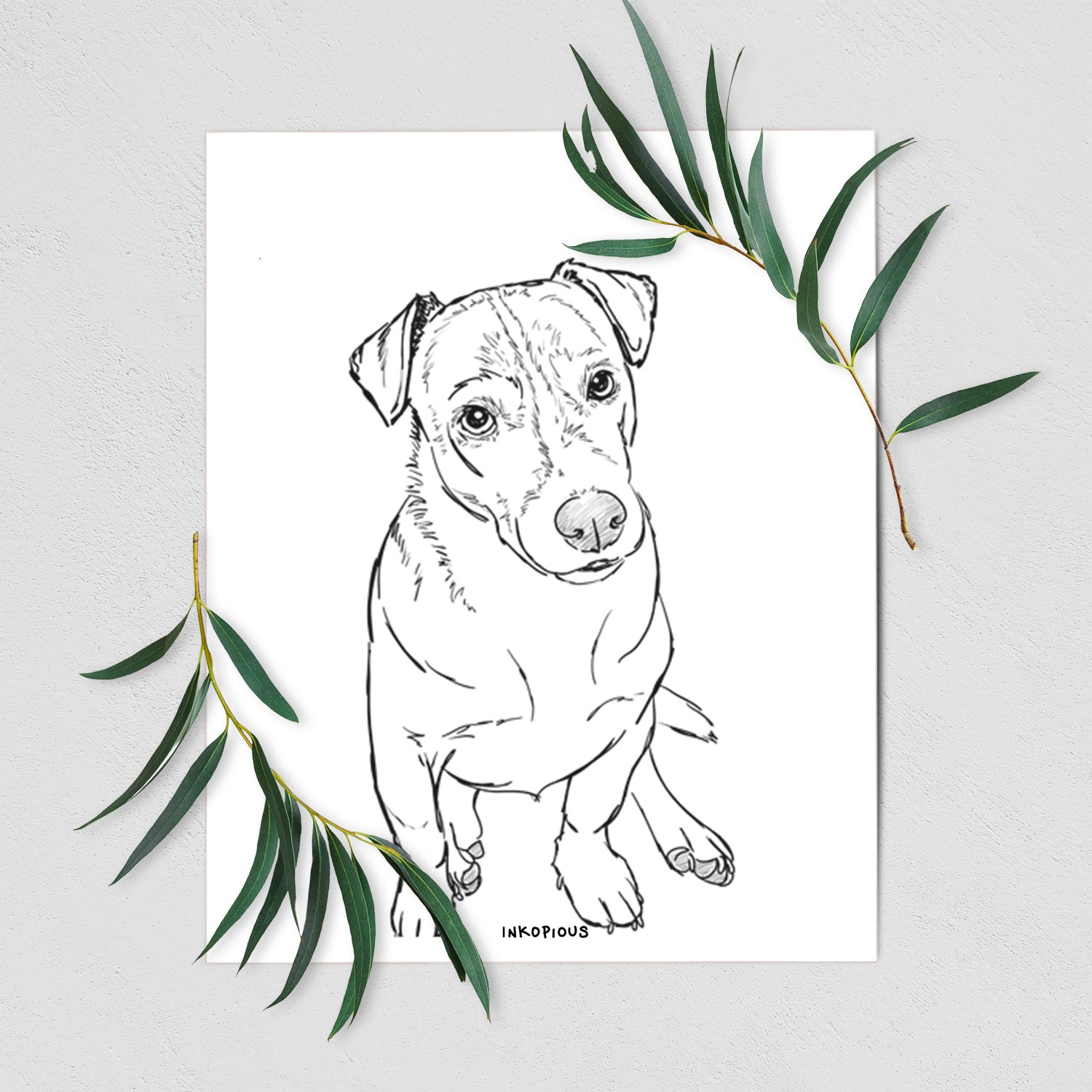 Doodled Buttercup the Mixed Breed Art Print
