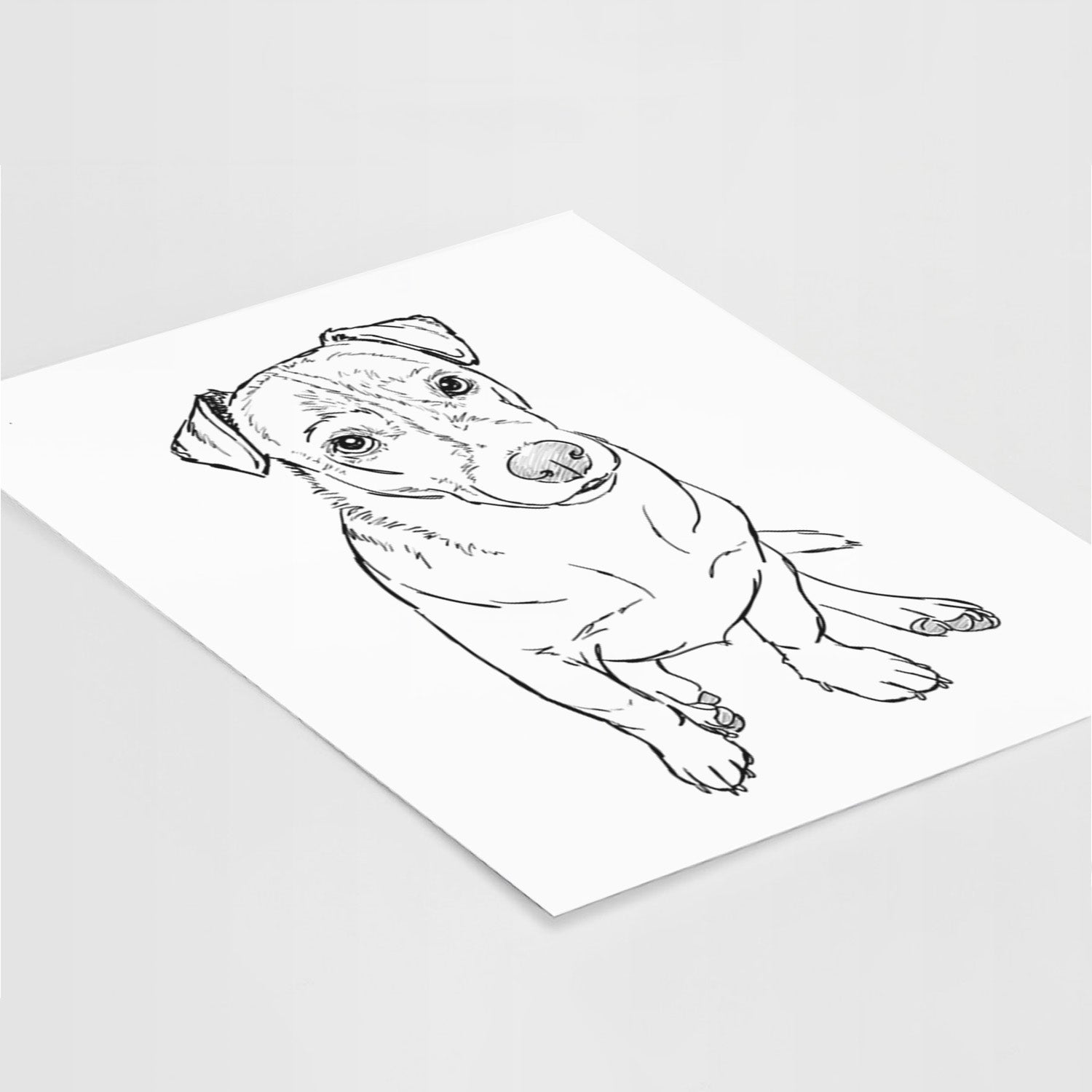 Doodled Buttercup the Mixed Breed Art Print