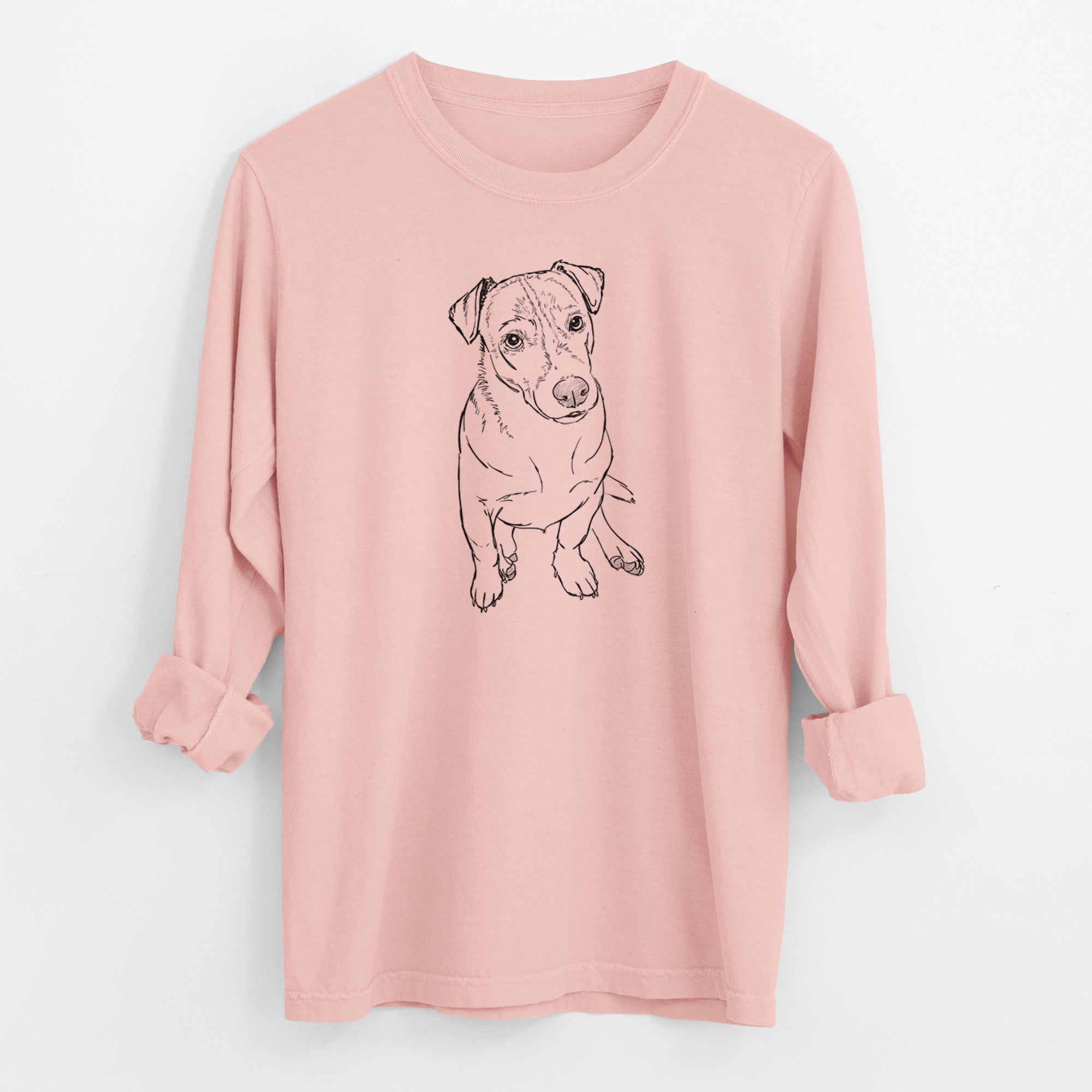 Doodled Buttercup the Mixed Breed - Heavyweight 100% Cotton Long Sleeve