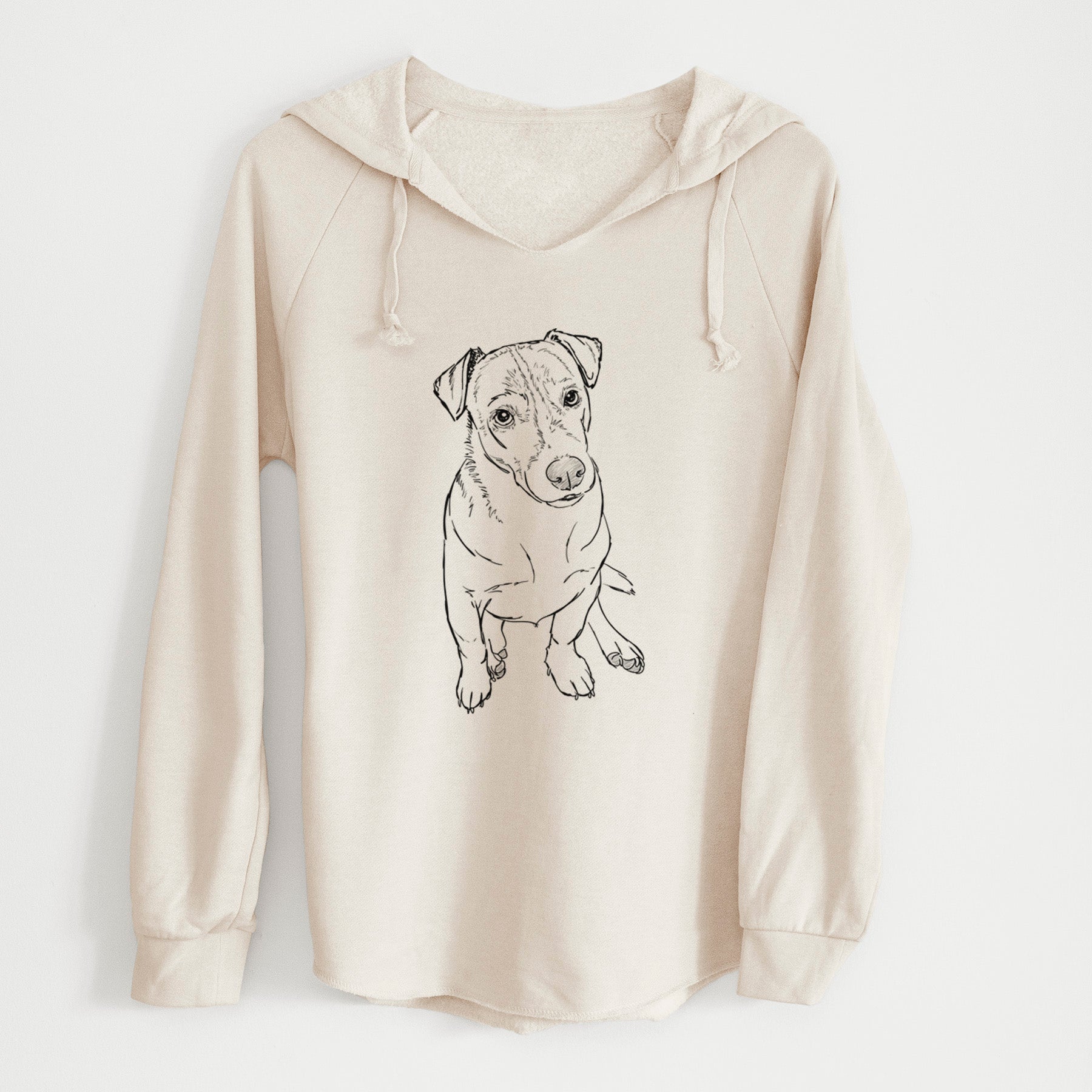 Doodled Buttercup the Mixed Breed - Cali Wave Hooded Sweatshirt