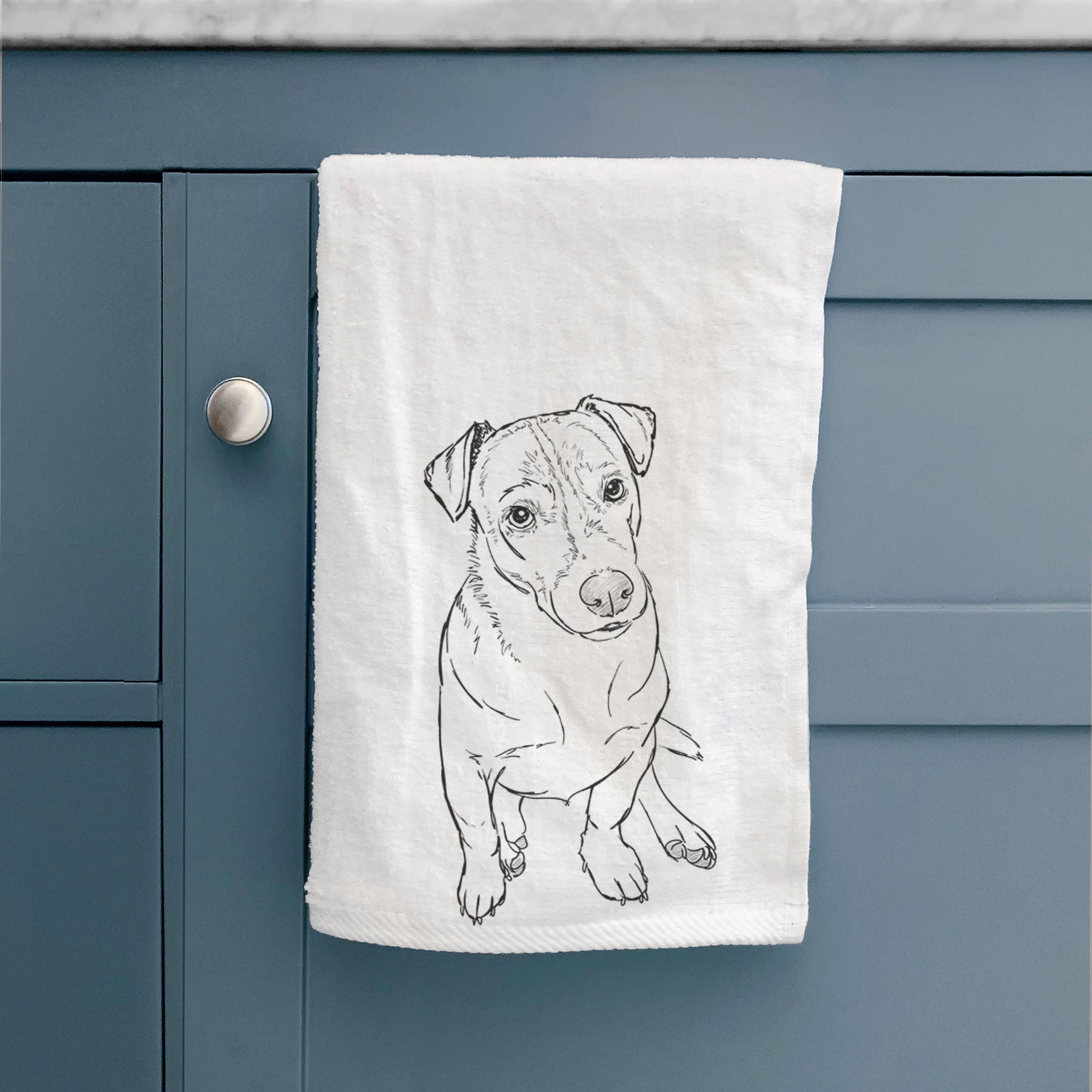 Doodled Buttercup the Mixed Breed Premium Hand Towel