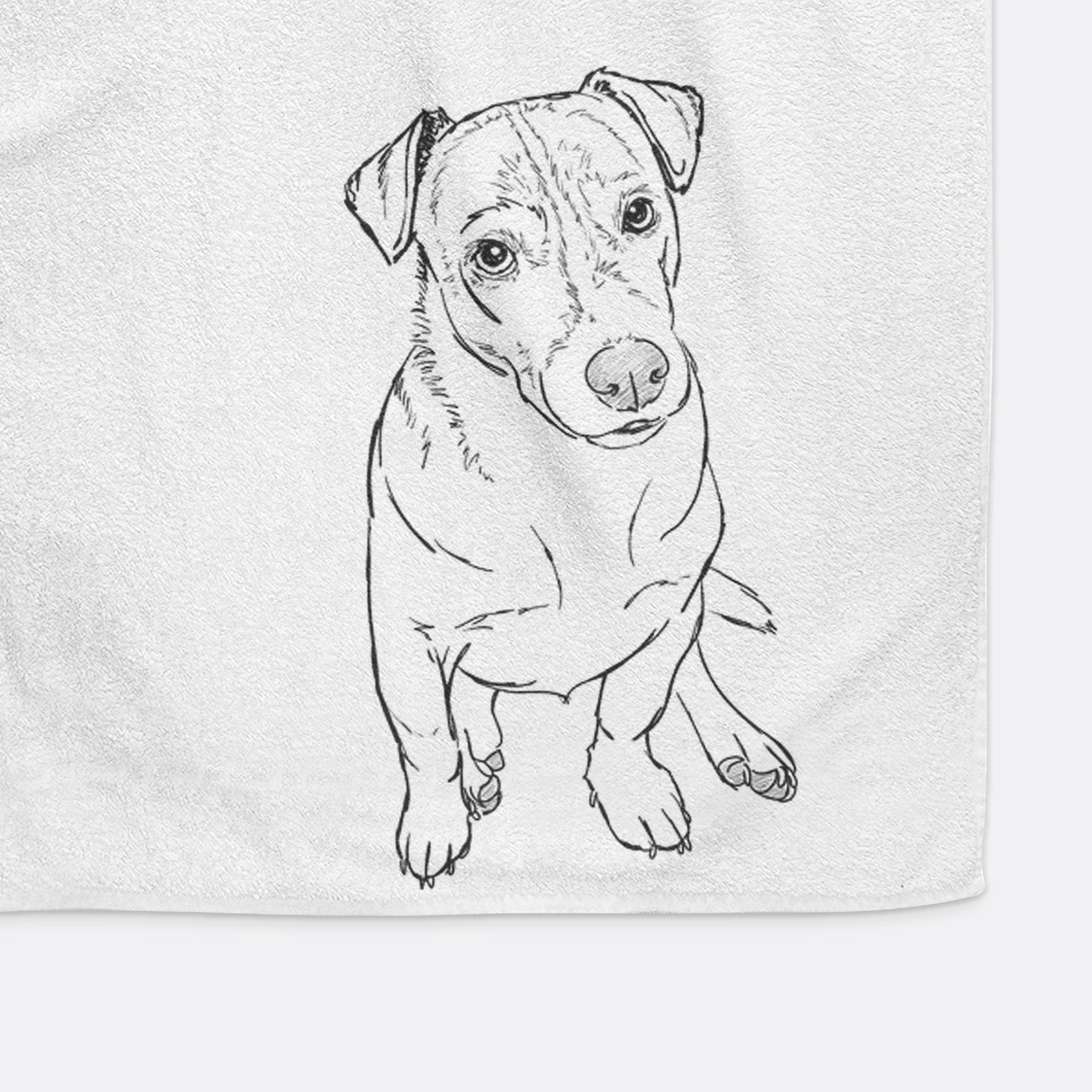 Doodled Buttercup the Mixed Breed Premium Hand Towel