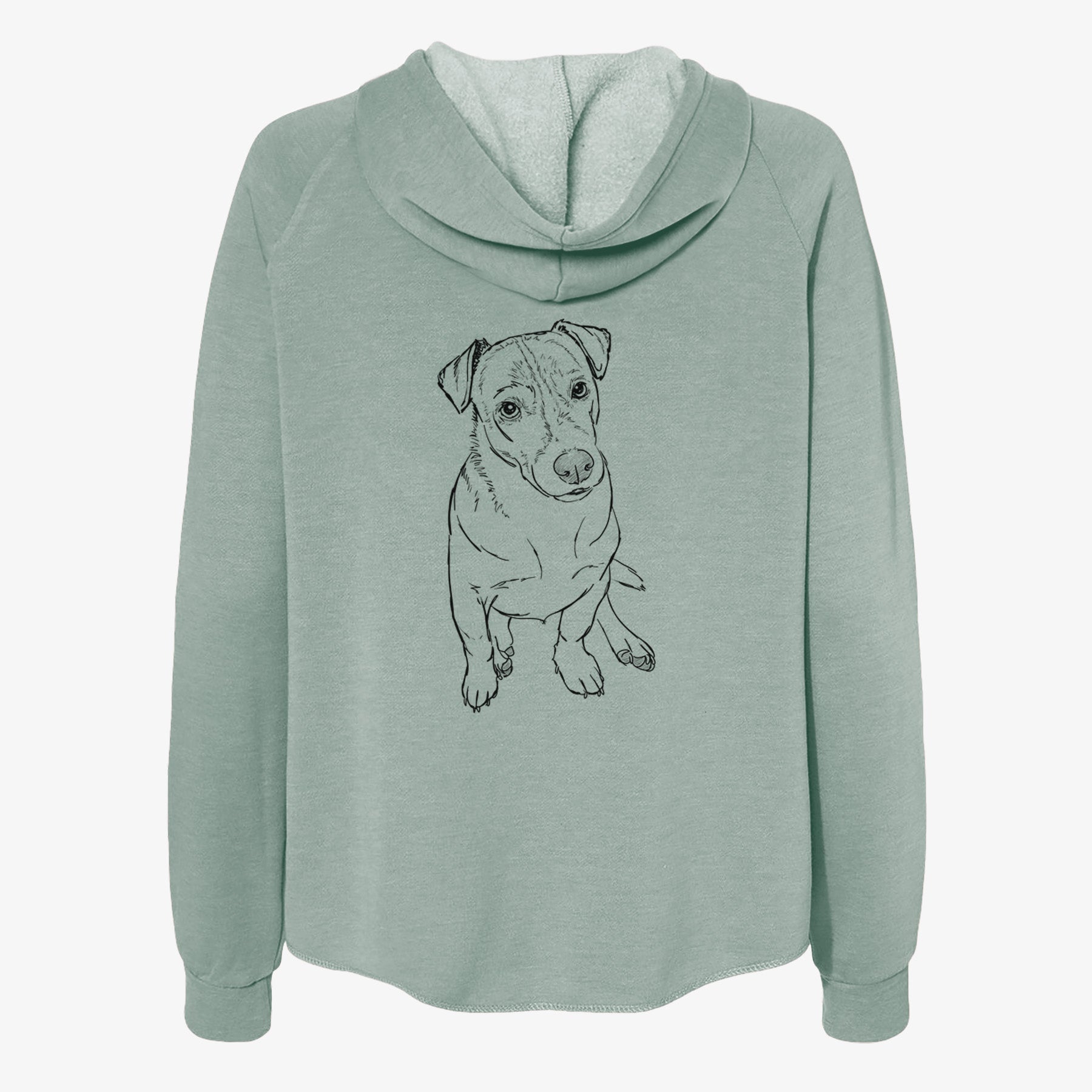 Doodled Buttercup the Mixed Breed - Women's Cali Wave Zip-Up Sweatshirt