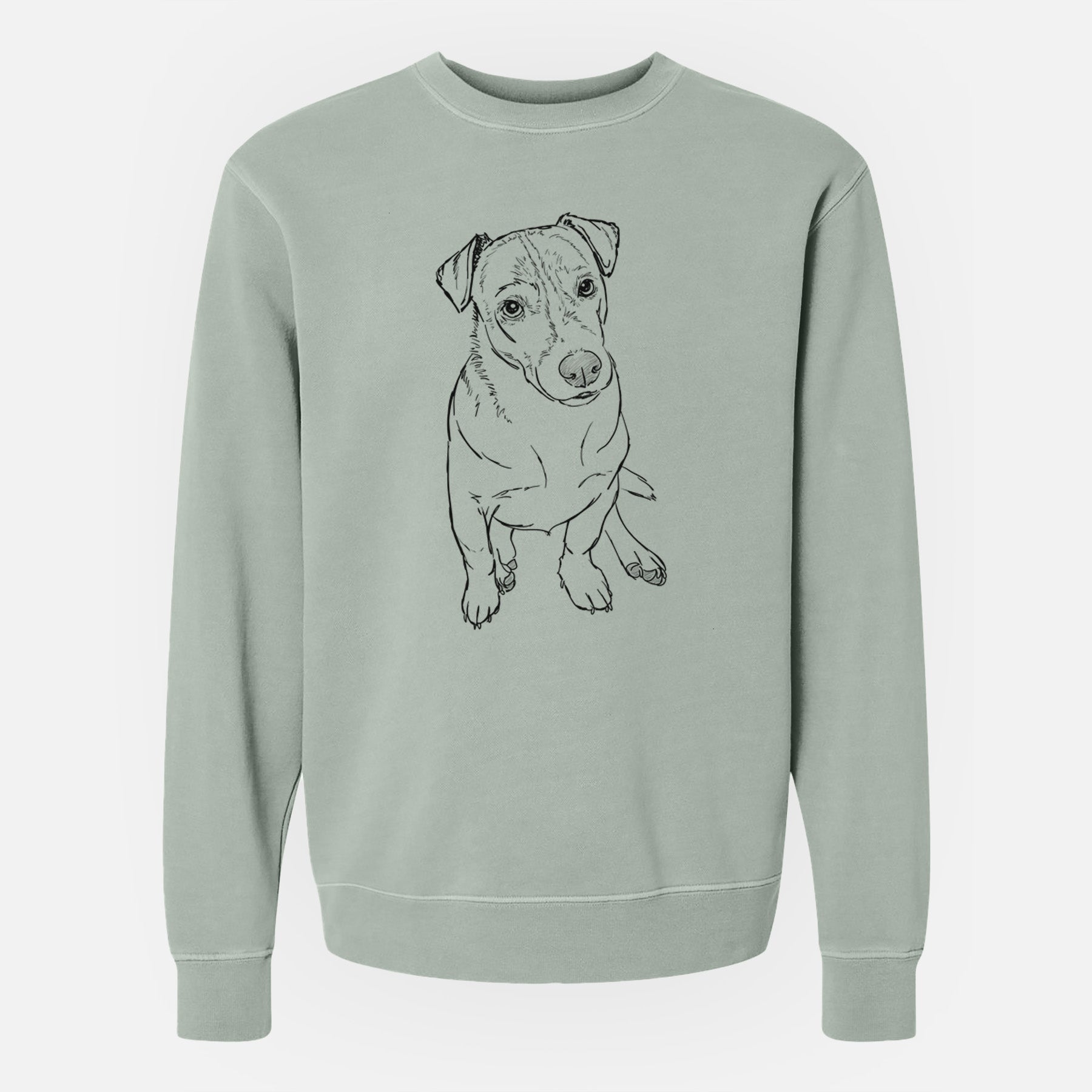 Doodled Buttercup the Mixed Breed - Unisex Pigment Dyed Crew Sweatshirt