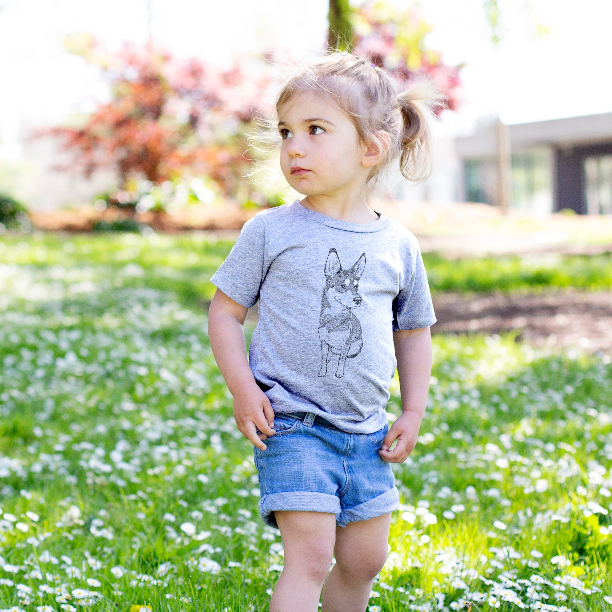 Doodled Ellie the Husky Mix - Kids/Youth/Toddler Shirt