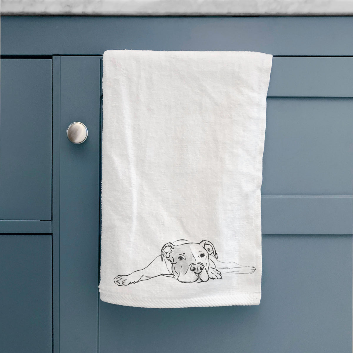 Doodled Harvey the American Staffordshire Terrier Premium Hand Towel