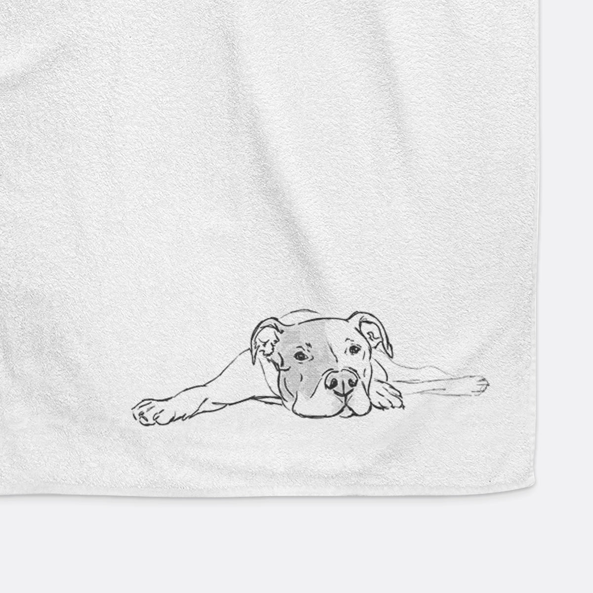 Doodled Harvey the American Staffordshire Terrier Premium Hand Towel