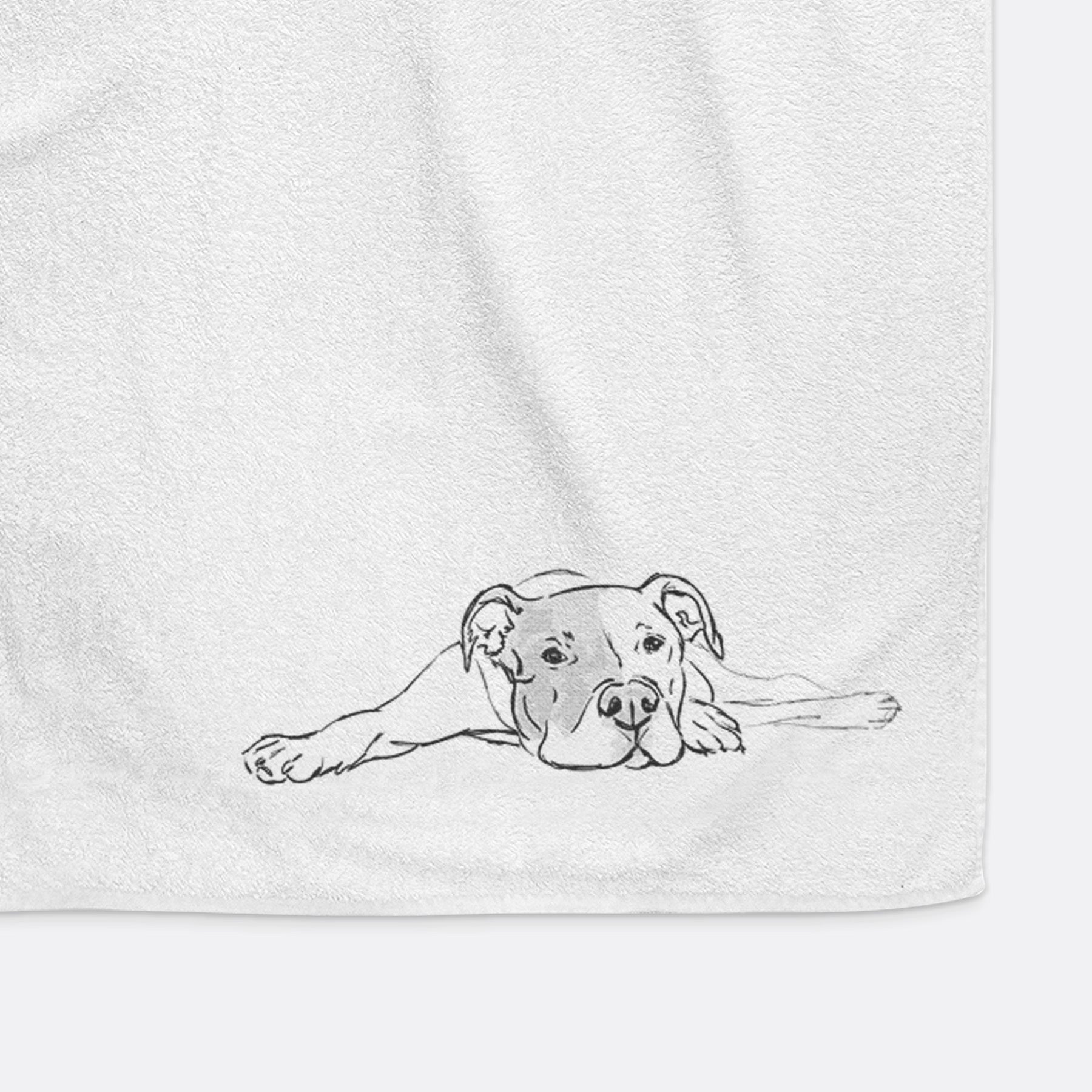 Doodled Harvey the American Staffordshire Terrier Premium Hand Towel