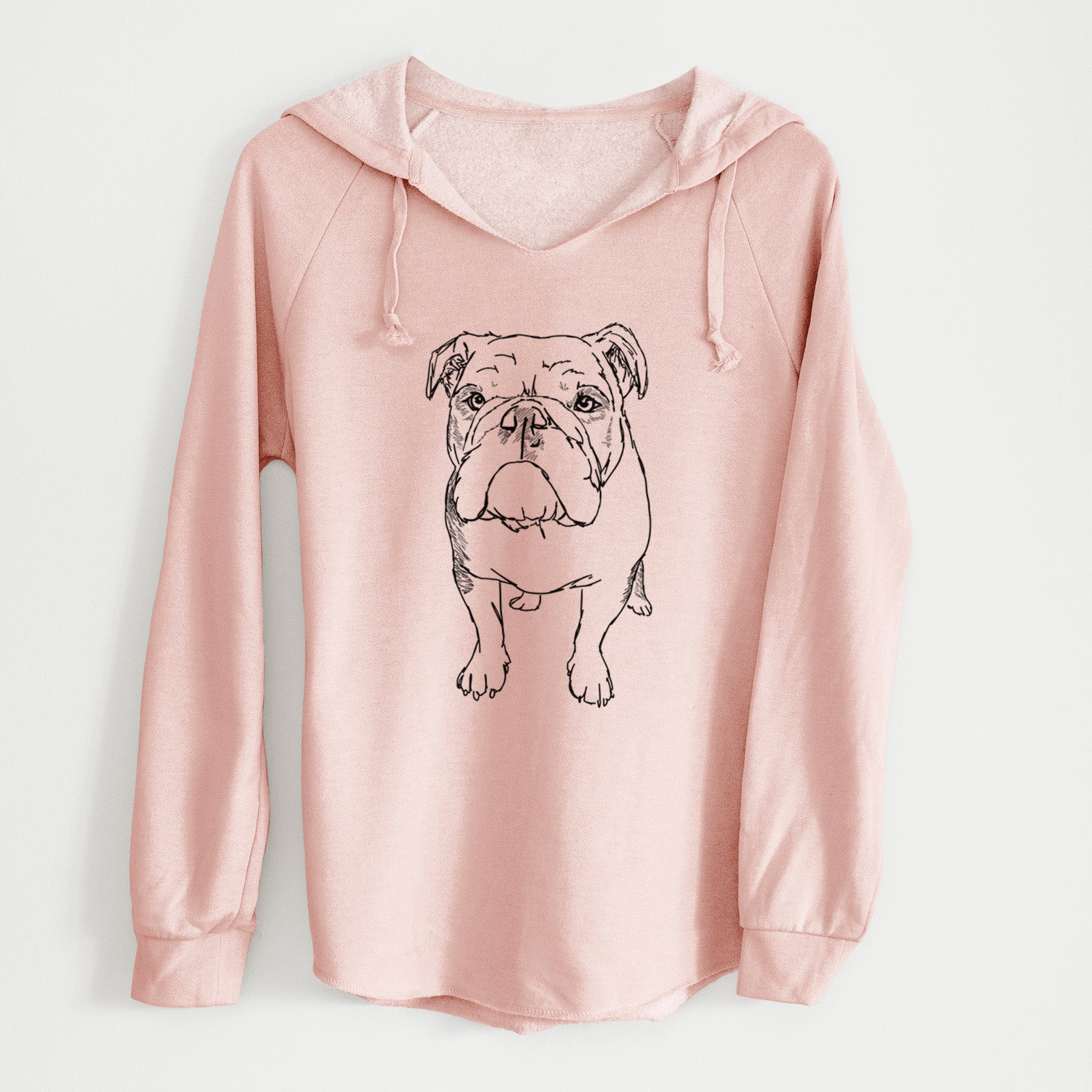 Doodled Henry the English Bulldog - Cali Wave Hooded Sweatshirt