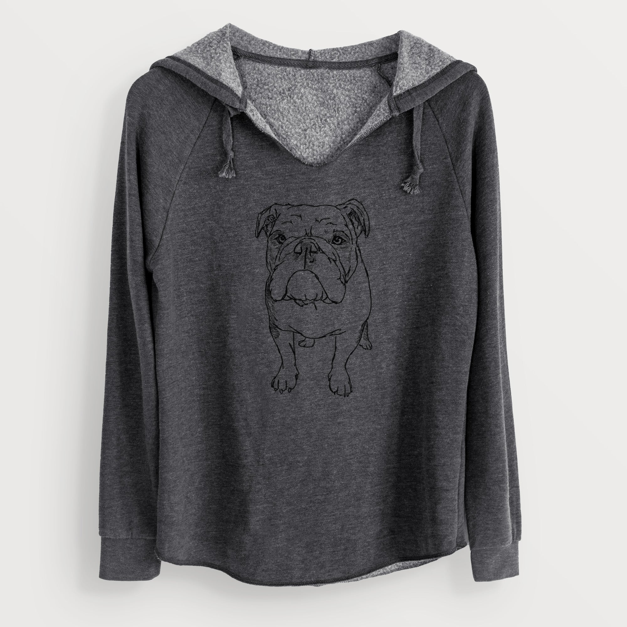 Doodled Henry the English Bulldog - Cali Wave Hooded Sweatshirt