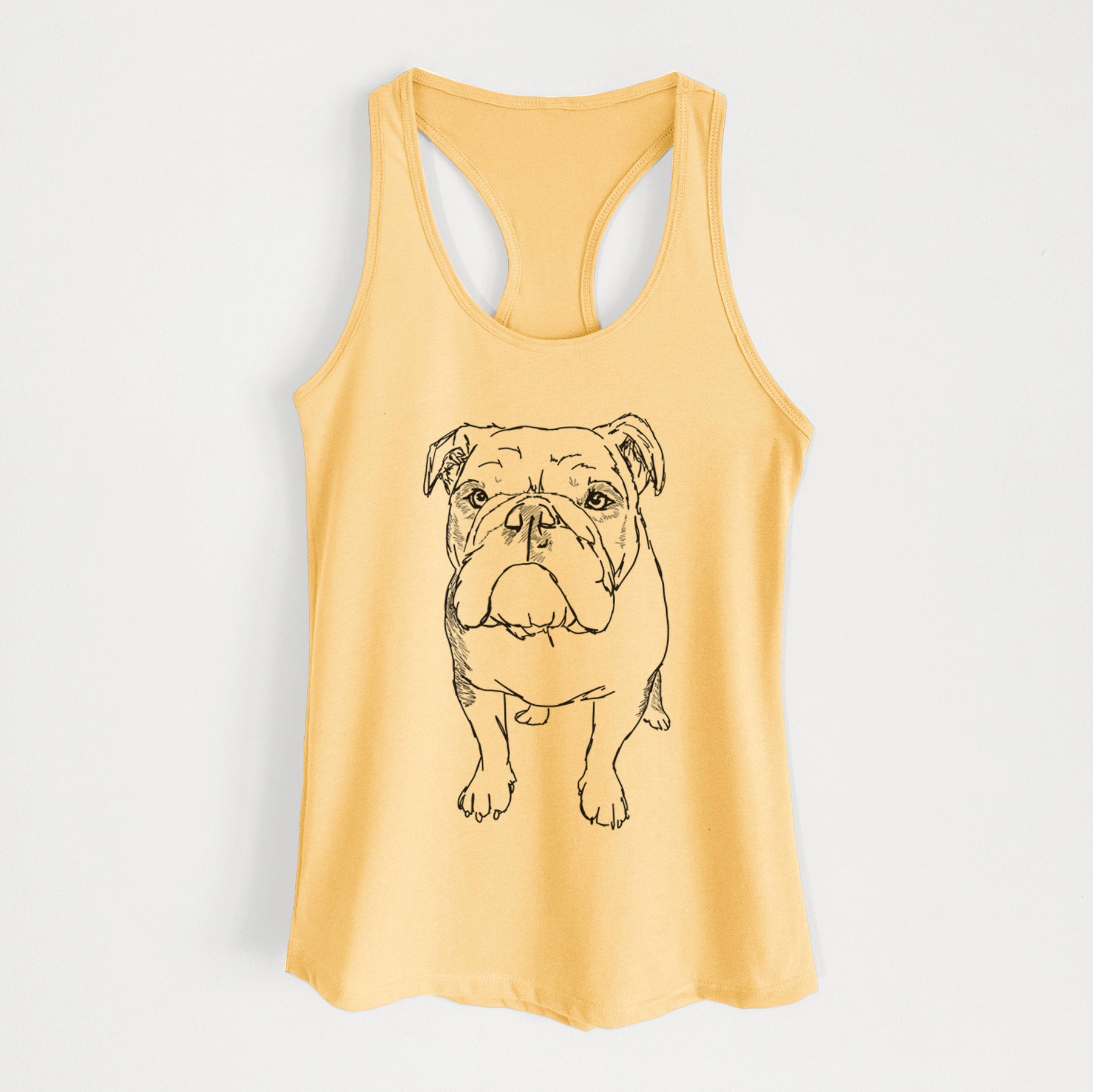 Doodled Henry the English Bulldog - Women's Racerback Tanktop