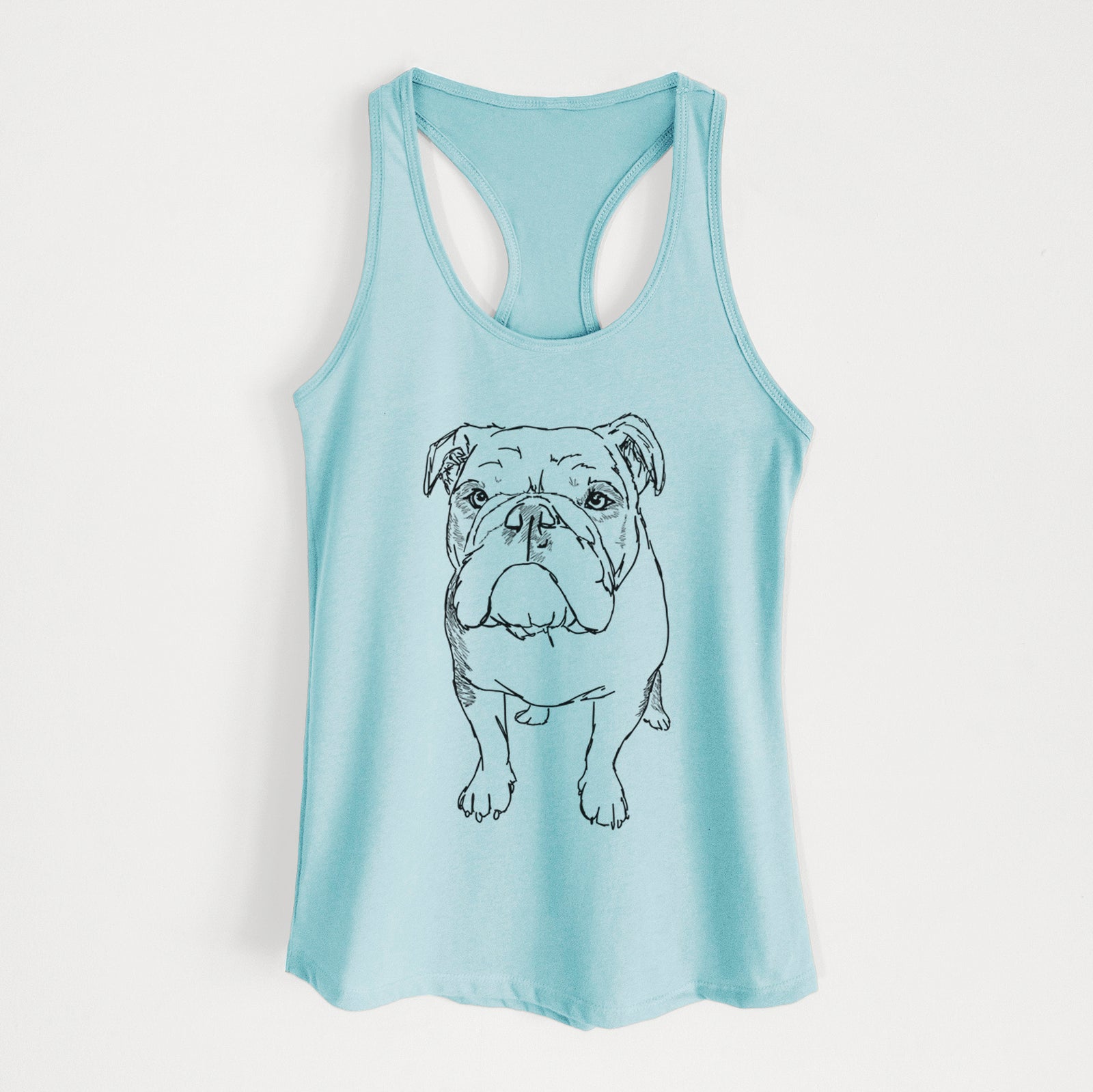 Doodled Henry the English Bulldog - Women's Racerback Tanktop