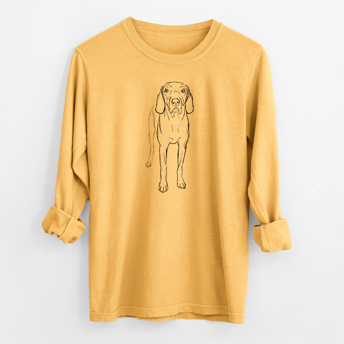 Doodled Hildy the Weimaraner - Heavyweight 100% Cotton Long Sleeve