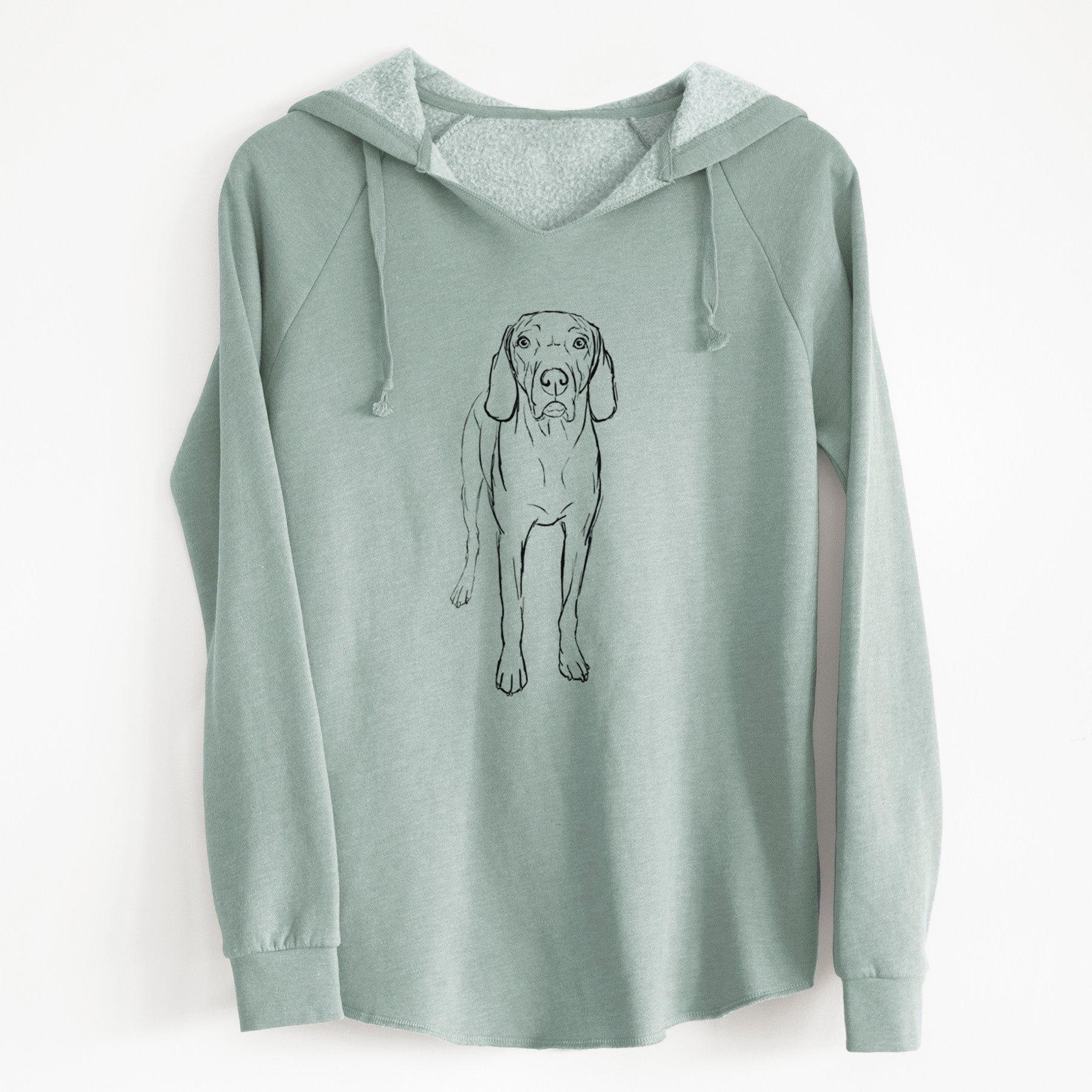 Doodled Hildy the Weimaraner - Cali Wave Hooded Sweatshirt