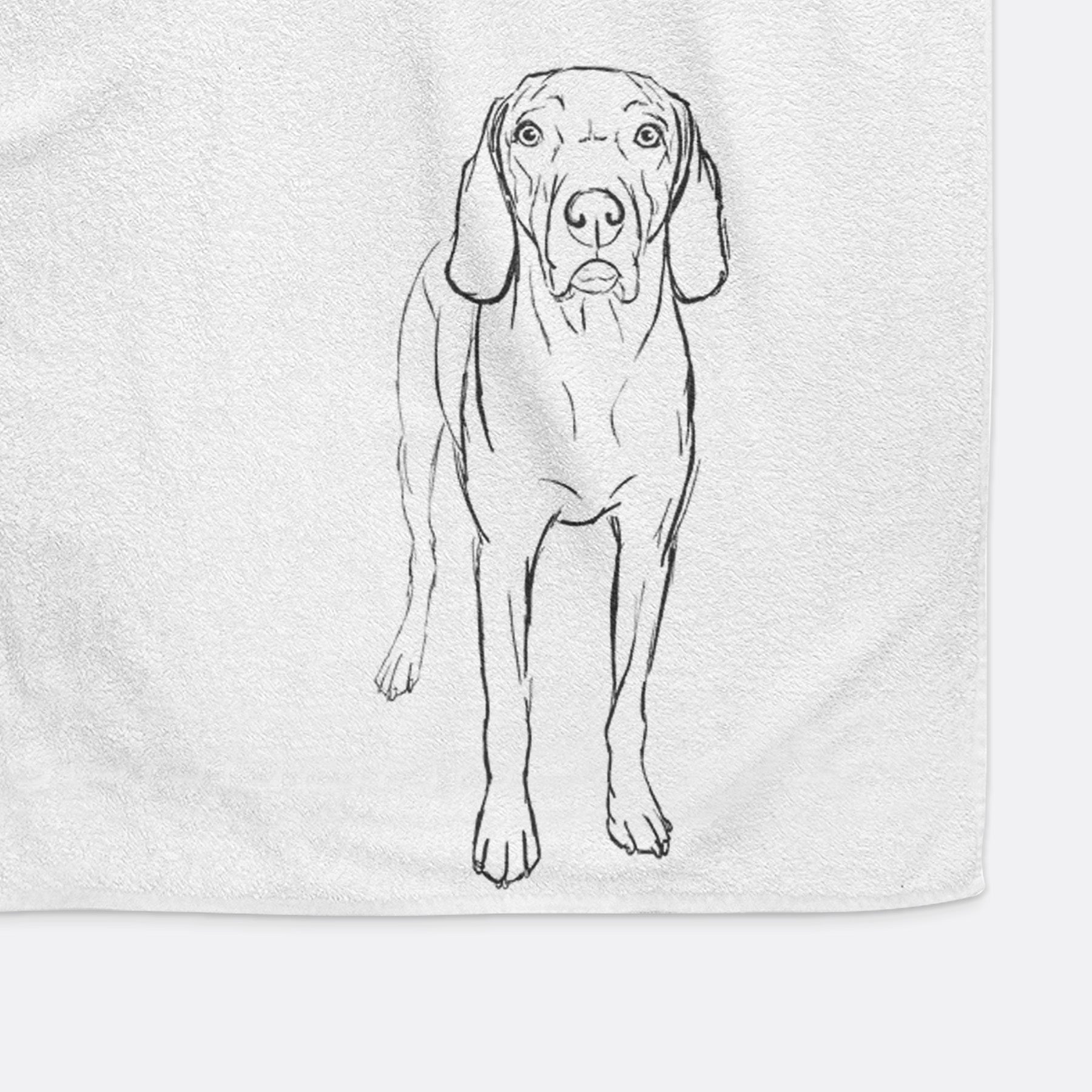 Doodled Hildy the Weimaraner Premium Hand Towel